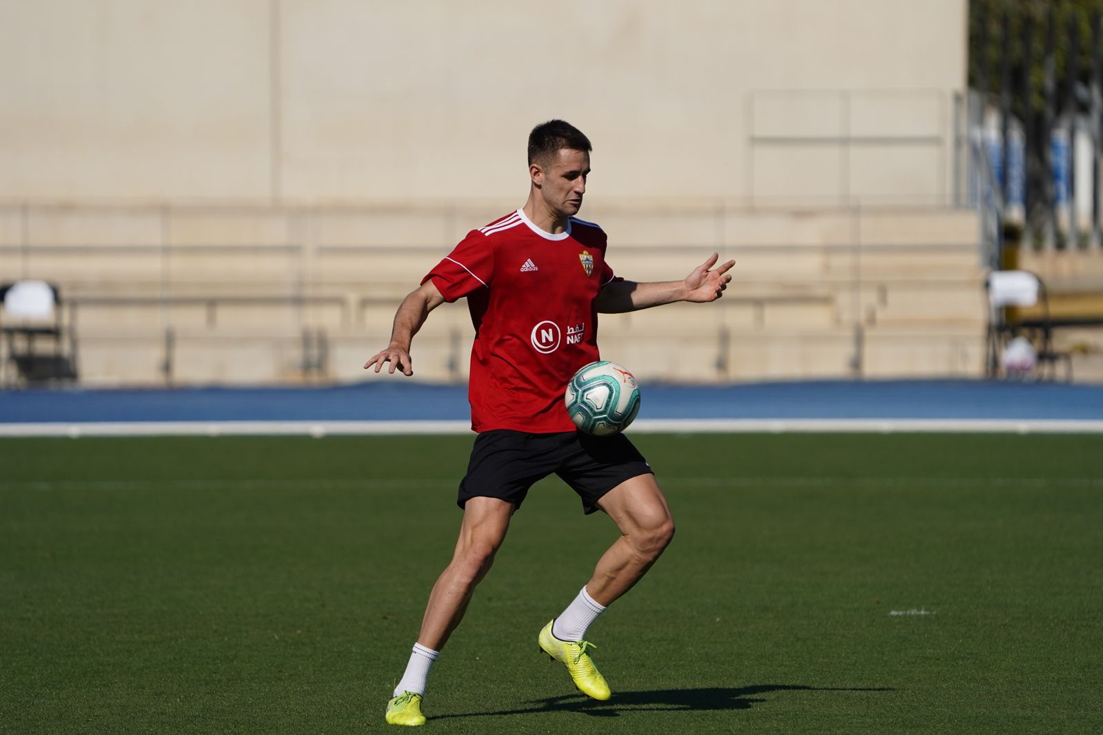Iván Barbero, en un entrenamiento en el anexo