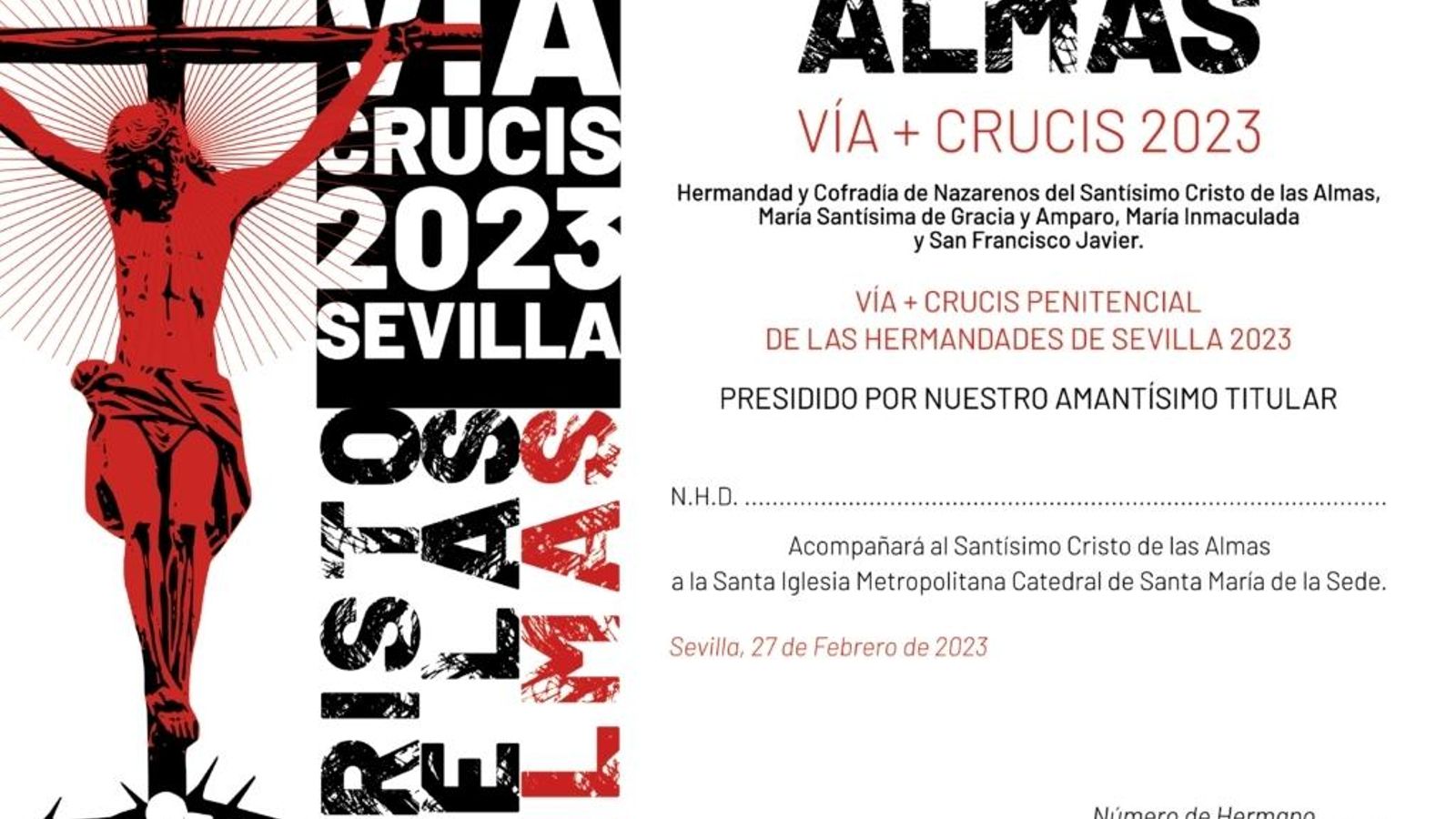 Papeleta de sitio del Vía Crucis de las Hermandades