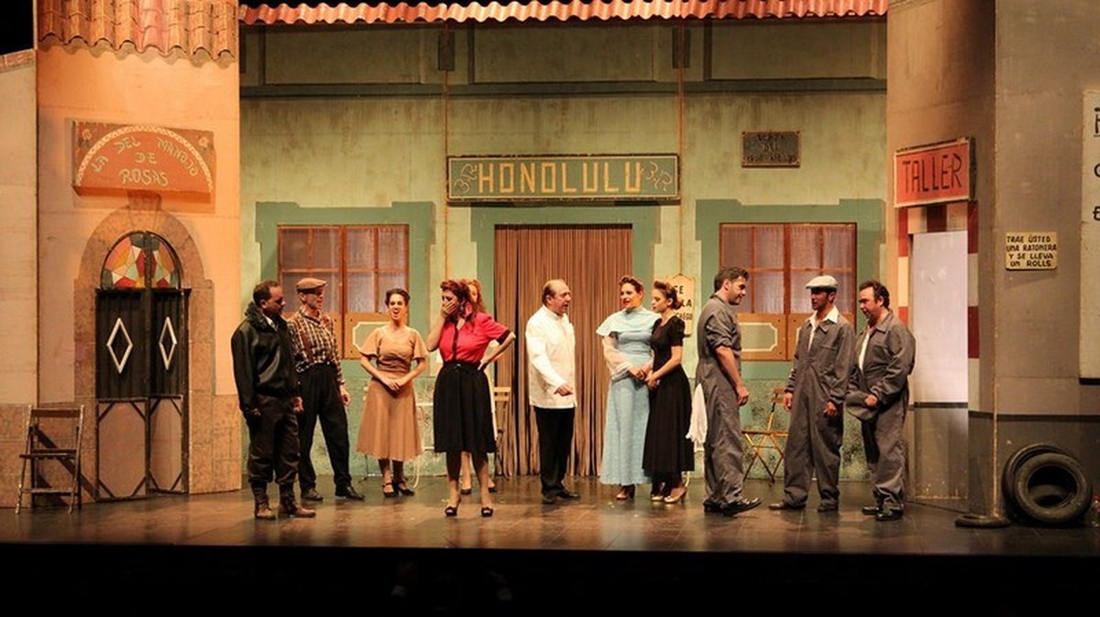 Una escena de la representación de 'La del Manojo de Rosas'