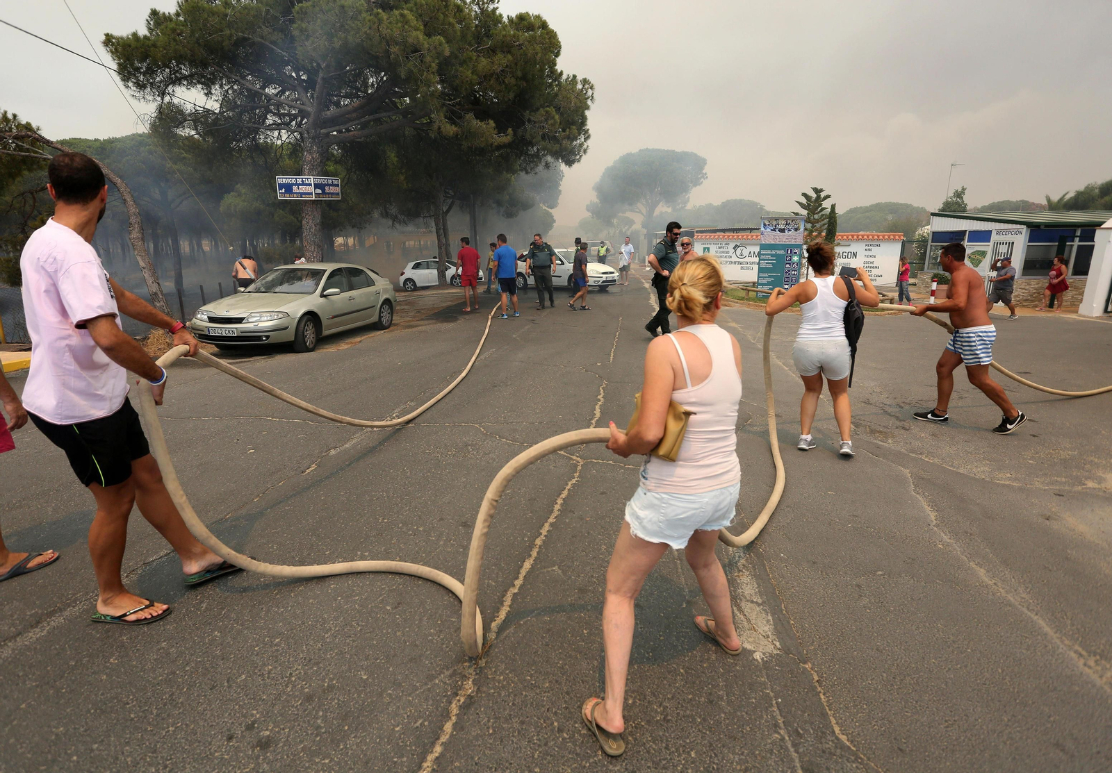 Las consecuencias del incendio en Mazagón