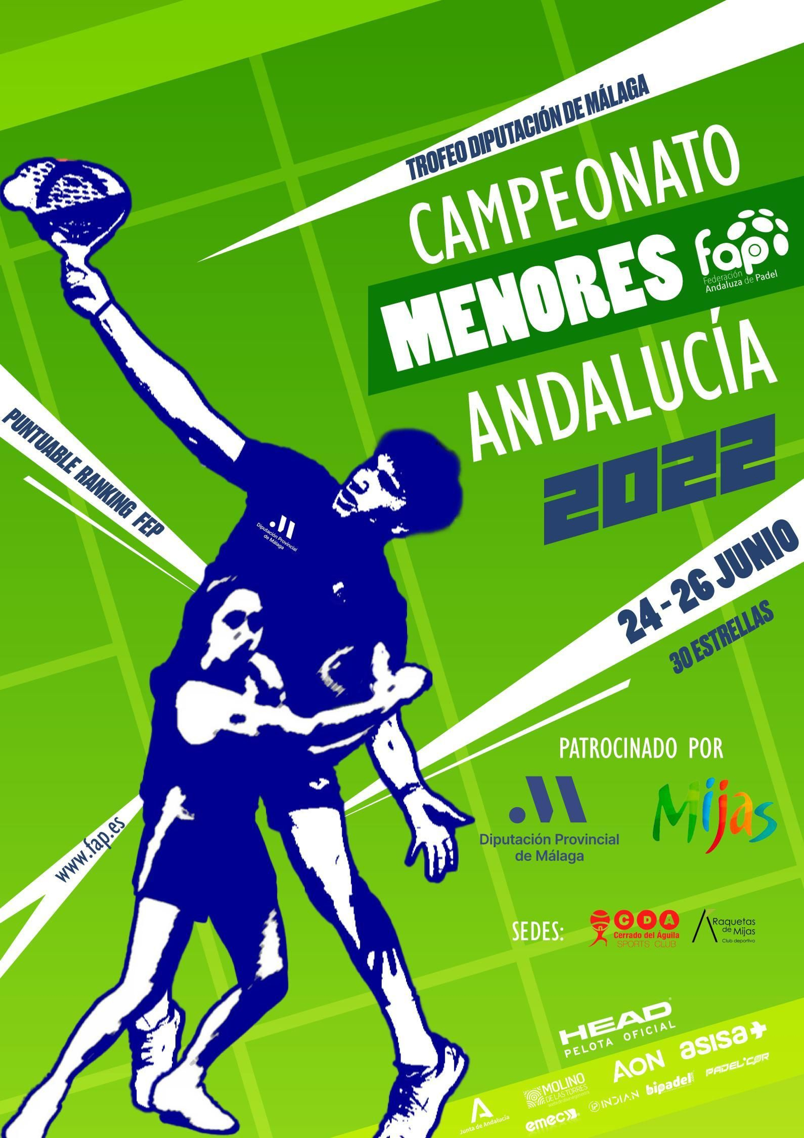 Mijas acoge el Campeonato de Andalucía de Menores 2022 de pádel.