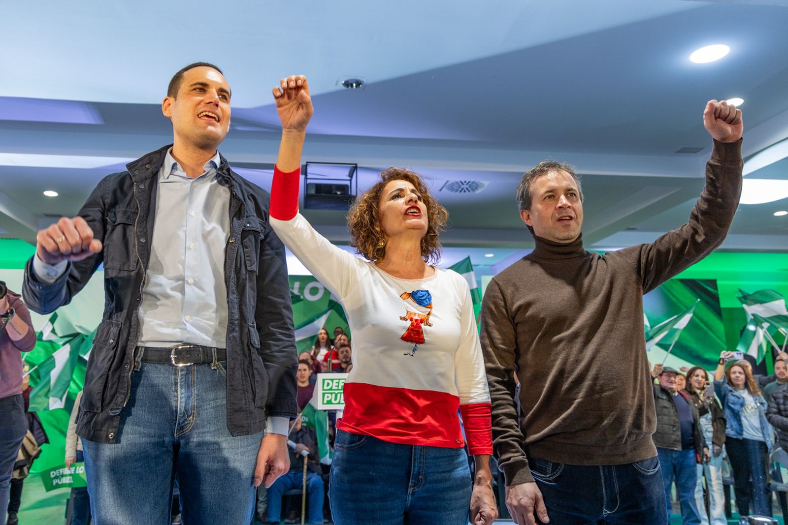 Acto en defensa de los servicios públicos para celebrar el 28F en Jaén