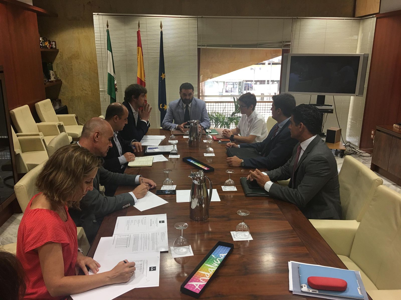 La reunión mantenida ayer en Sevilla.