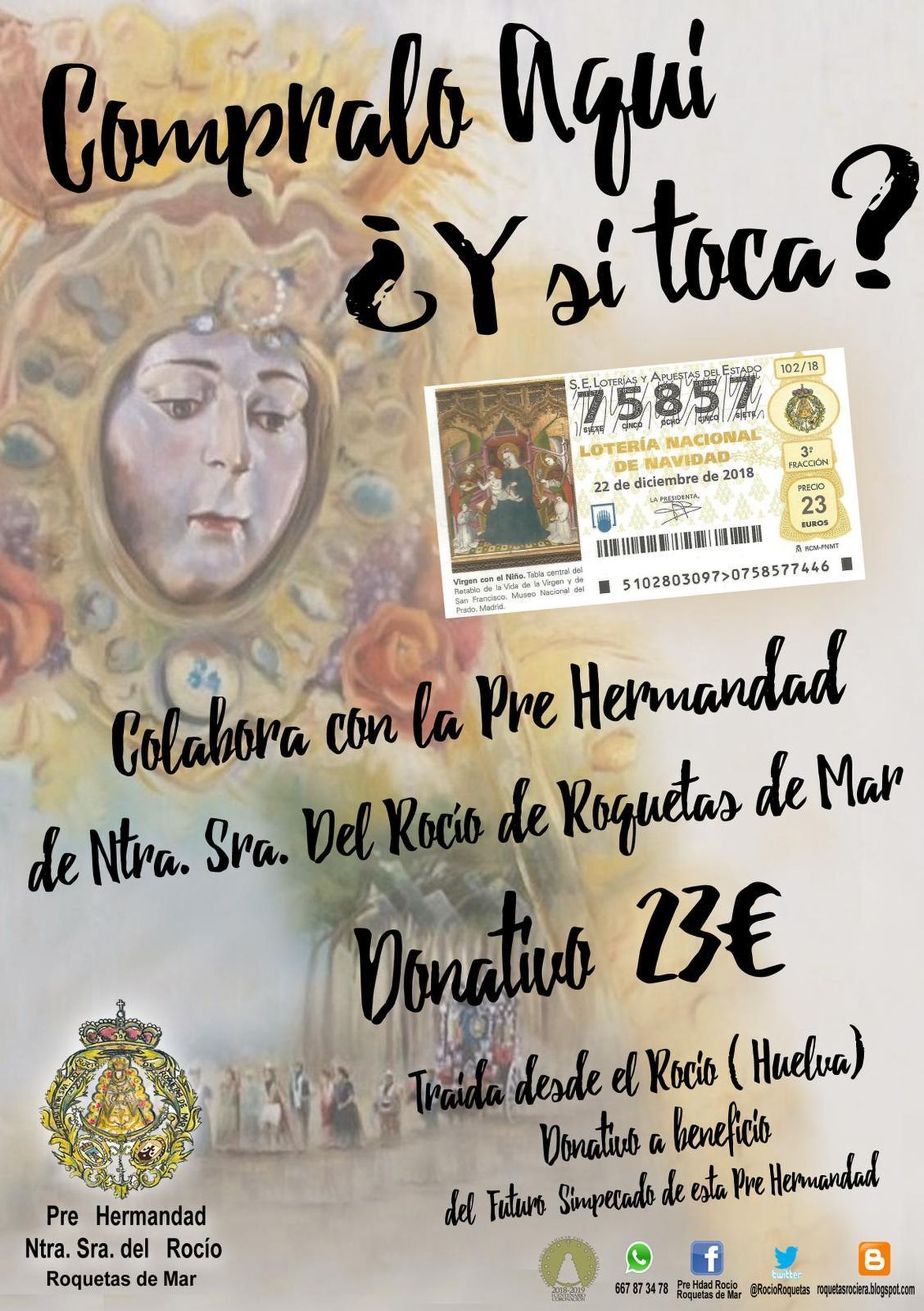 Cartel anunciador de la venta.
