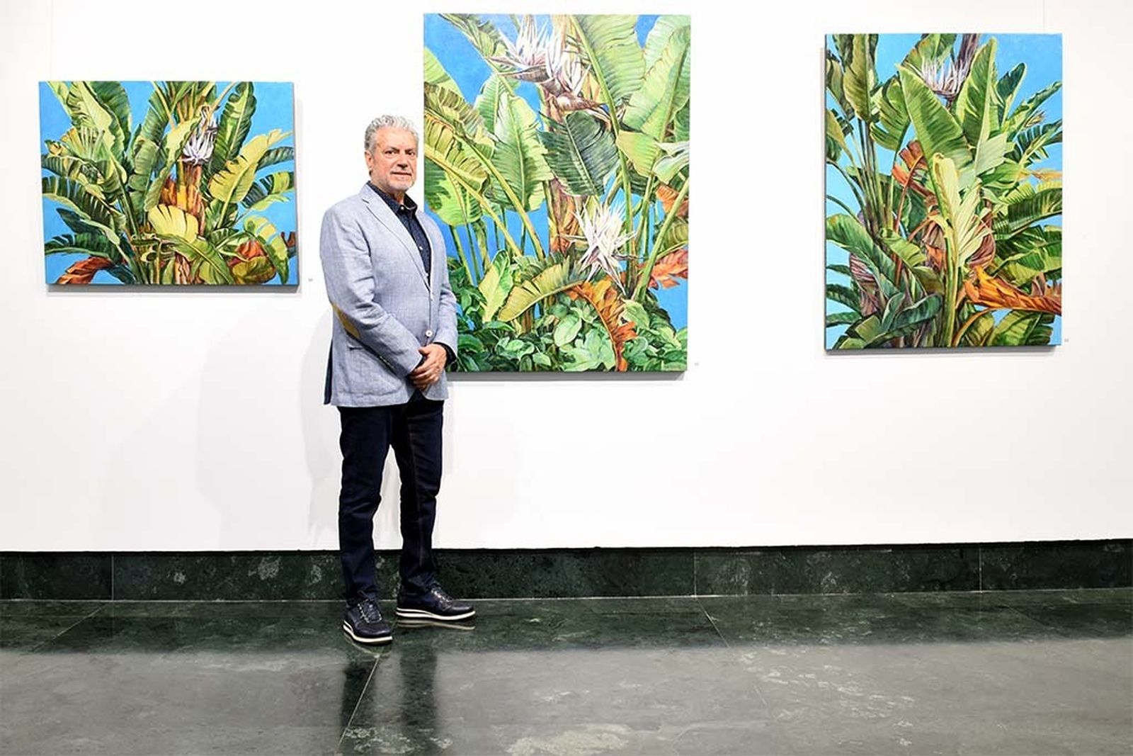 Inauguración exposición 'Naturaleza' del pintor ayamontino Juan Fernández.