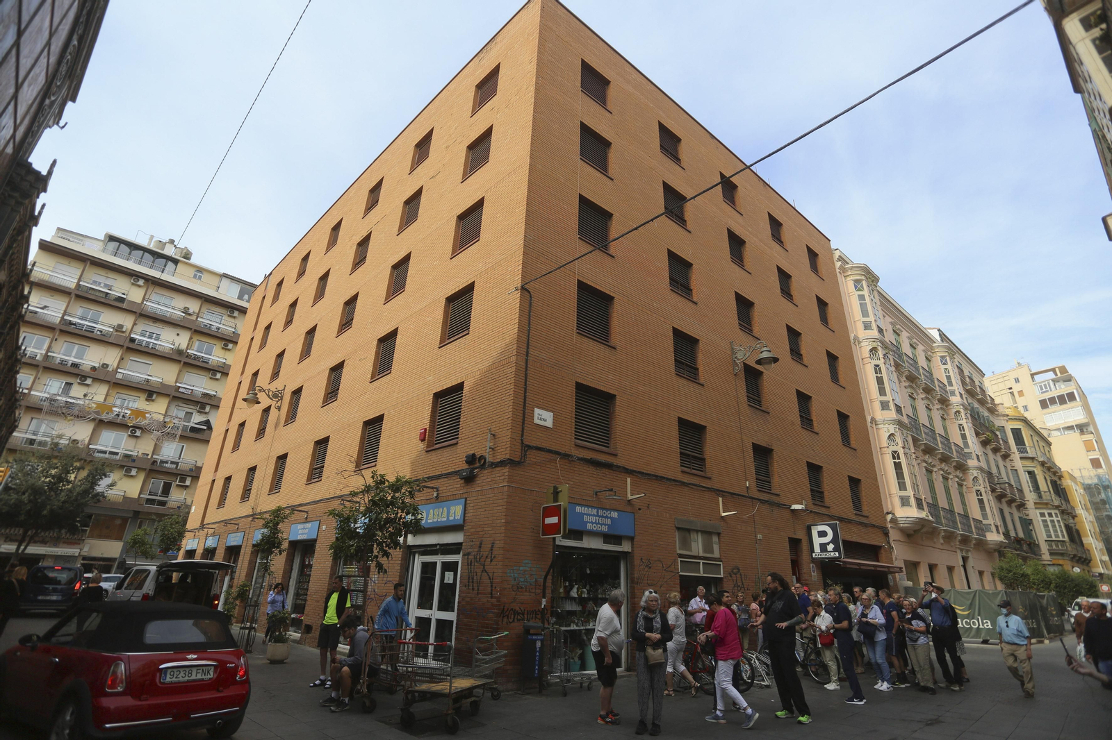 Bloque en el que se encuentran los inmuebles que se subastarán.