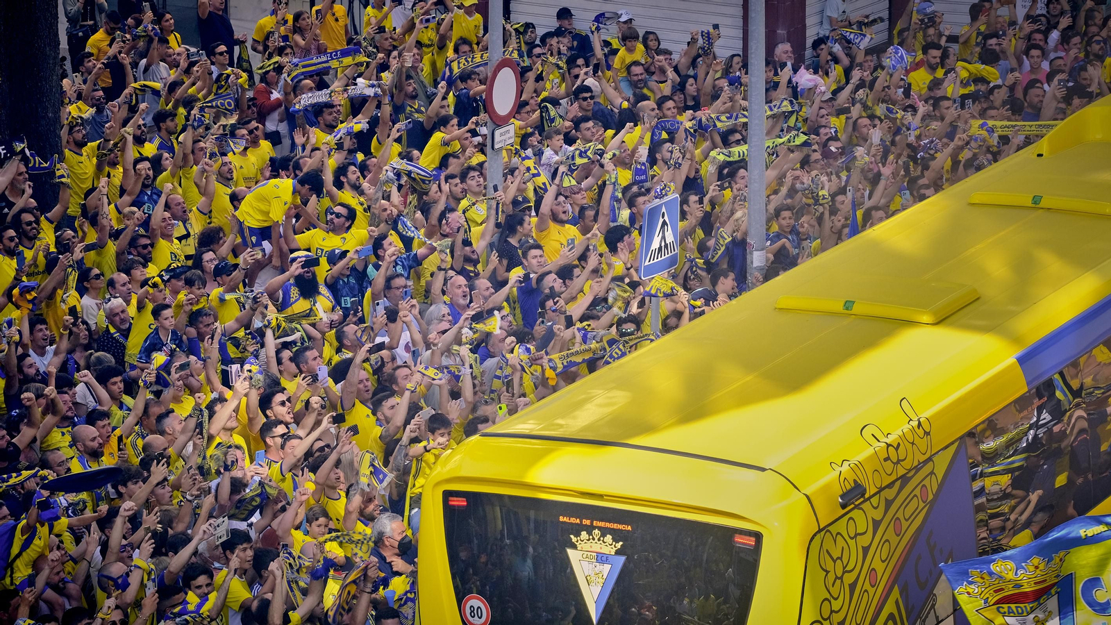 Ambiente  cadista durante el Cádiz CF - Real Madrid