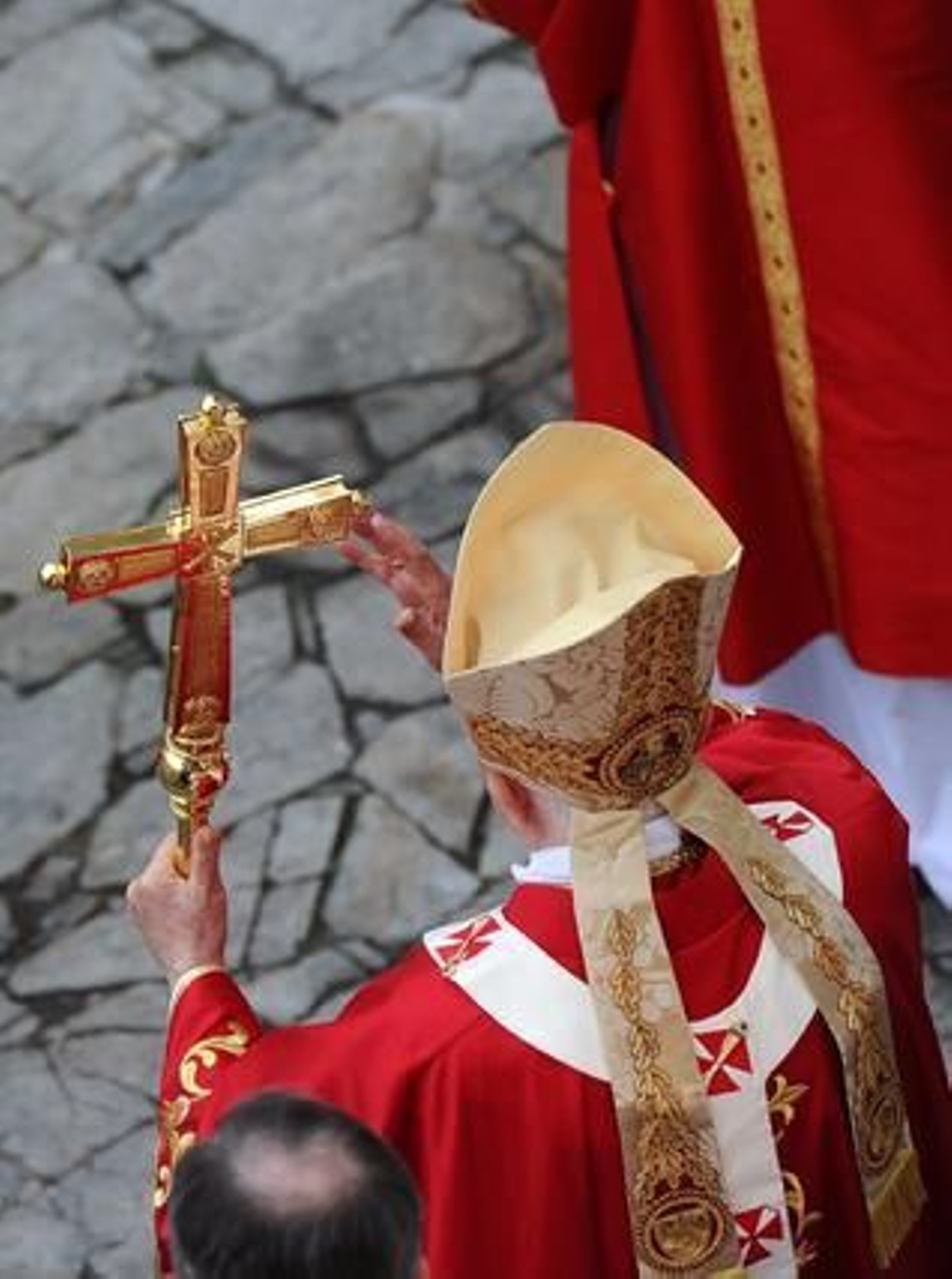 Ratzinger visita Santiago en su segunda visita a España como Pontífice. / AFP