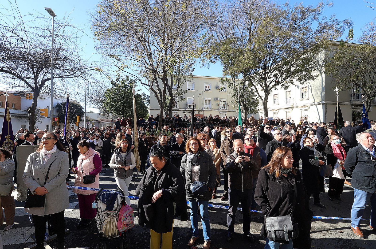 Imágenes del ambiente en la procesión de San Sebastián