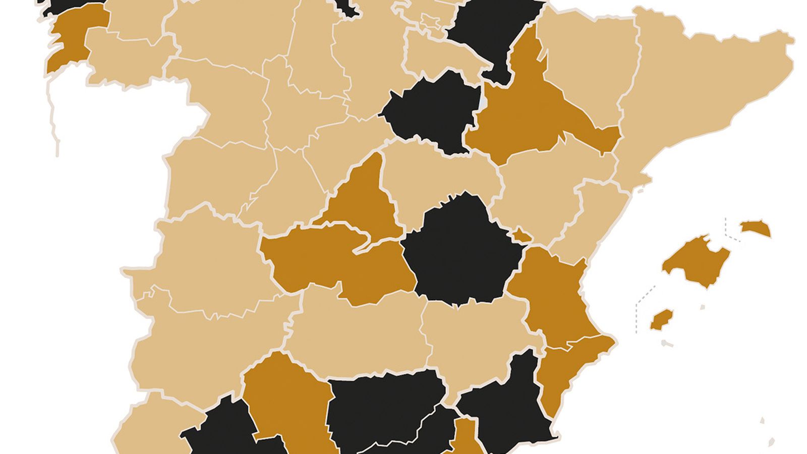El mapa del fraude al seguro en España.