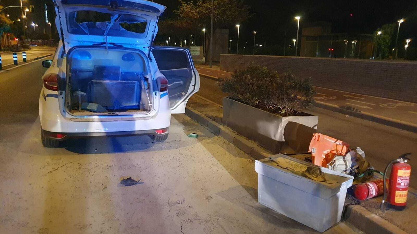 El incendio se produjo a la altura del parque Gloria Fuertes