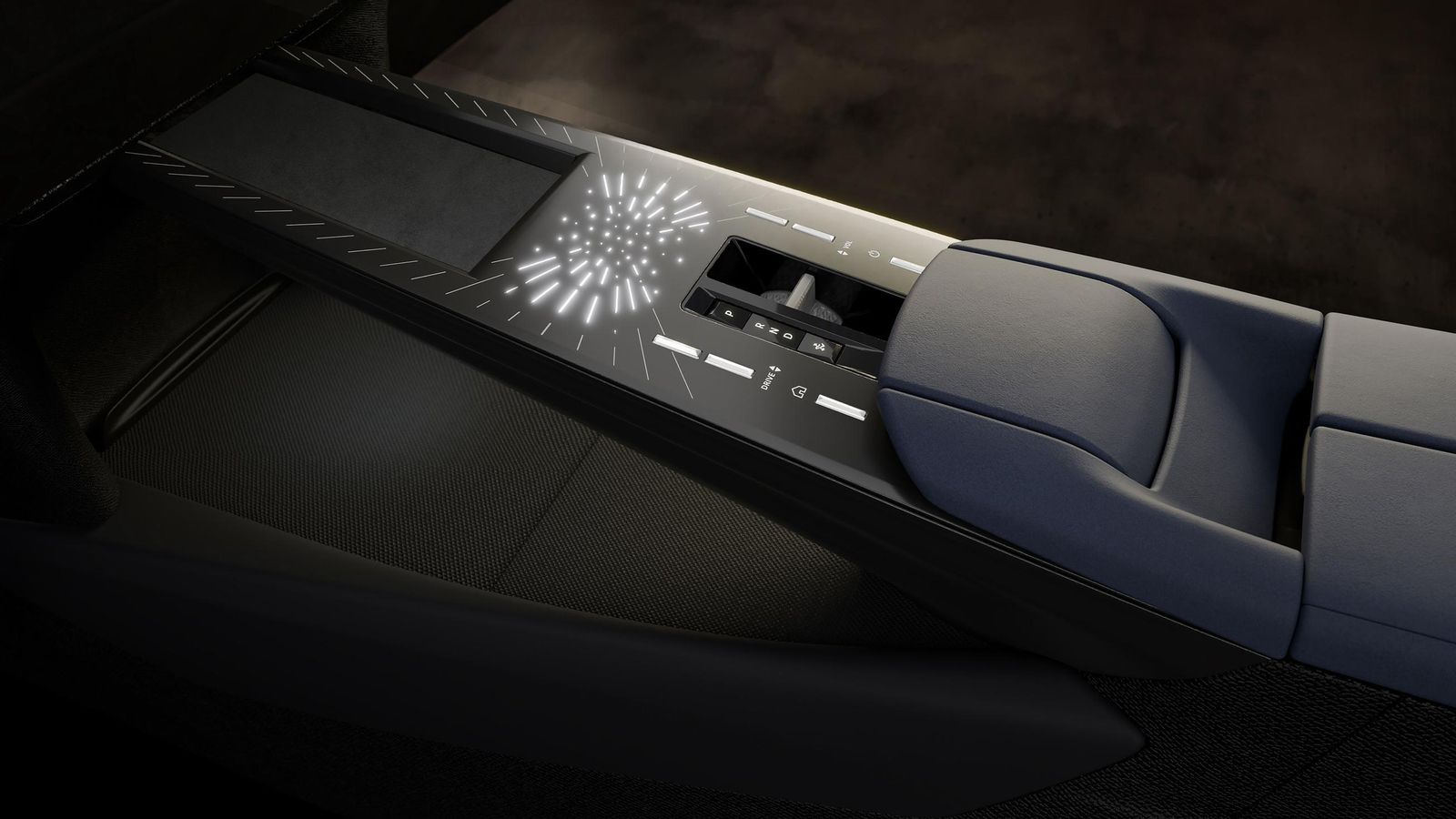 Para la iluminación ambiental se emplean gráficos retroiluminados como los de la consola que se inspiran en un cielo estrellado.