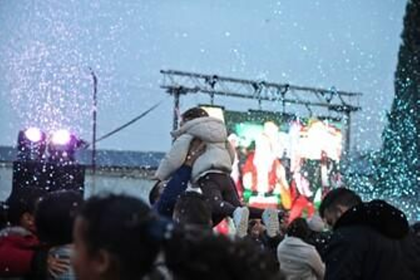 Nevada navideña en Huelva.