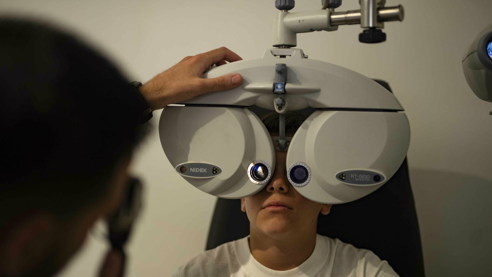 Un momento durante las pruebas de visión.