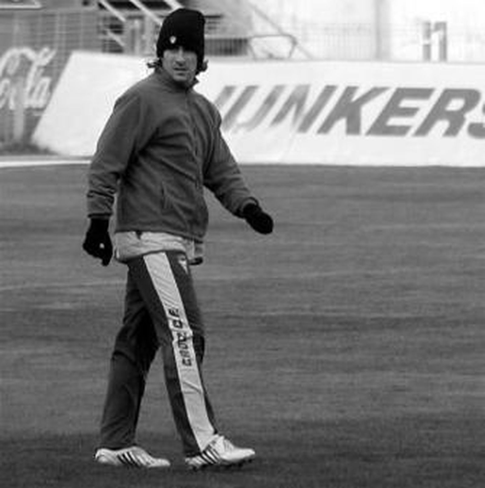 Gastón Casas, en la sesión de entrenamiento de ayer.