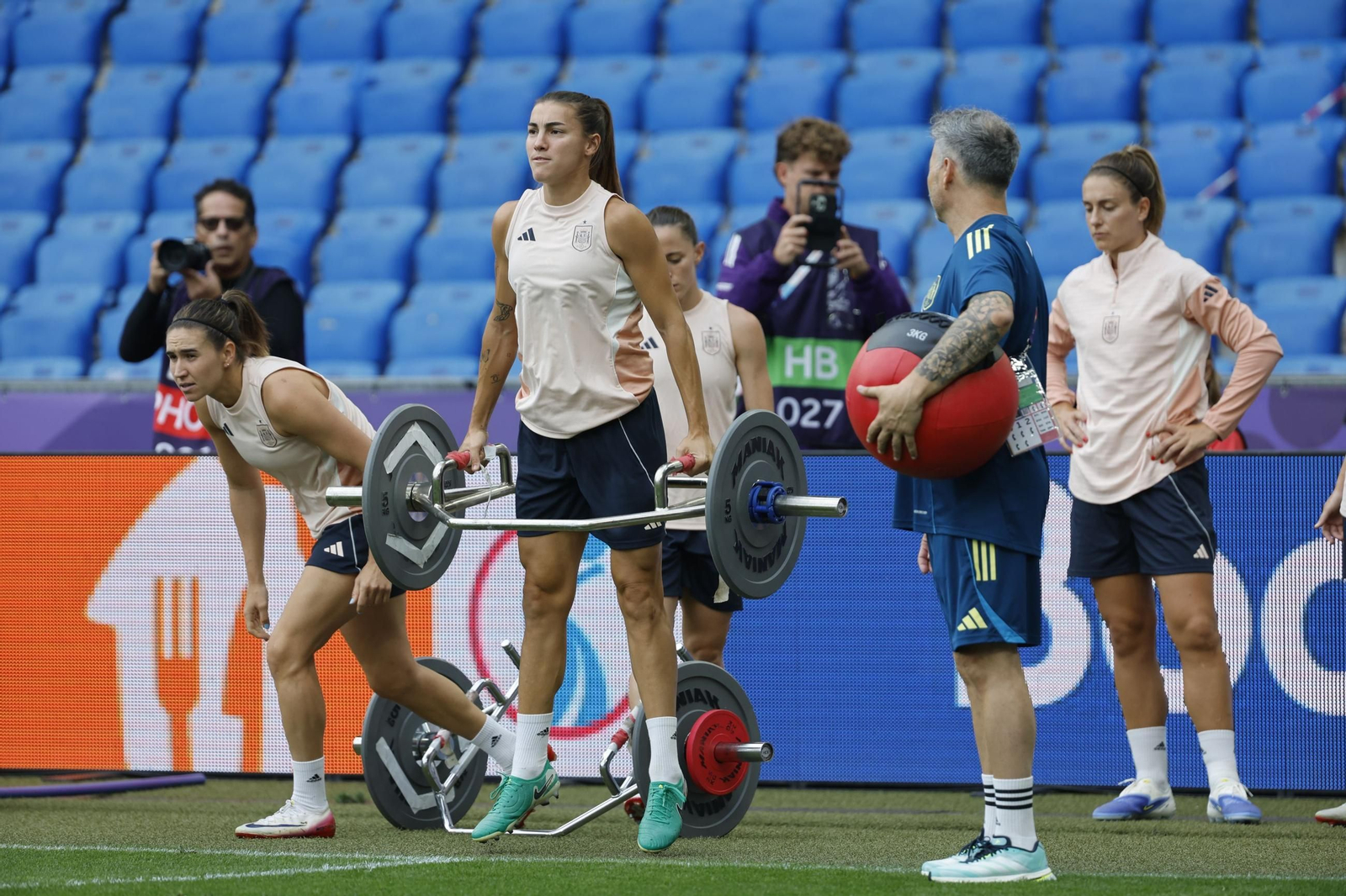 Las fotos de España antes de la final de la Eurocopa femenina