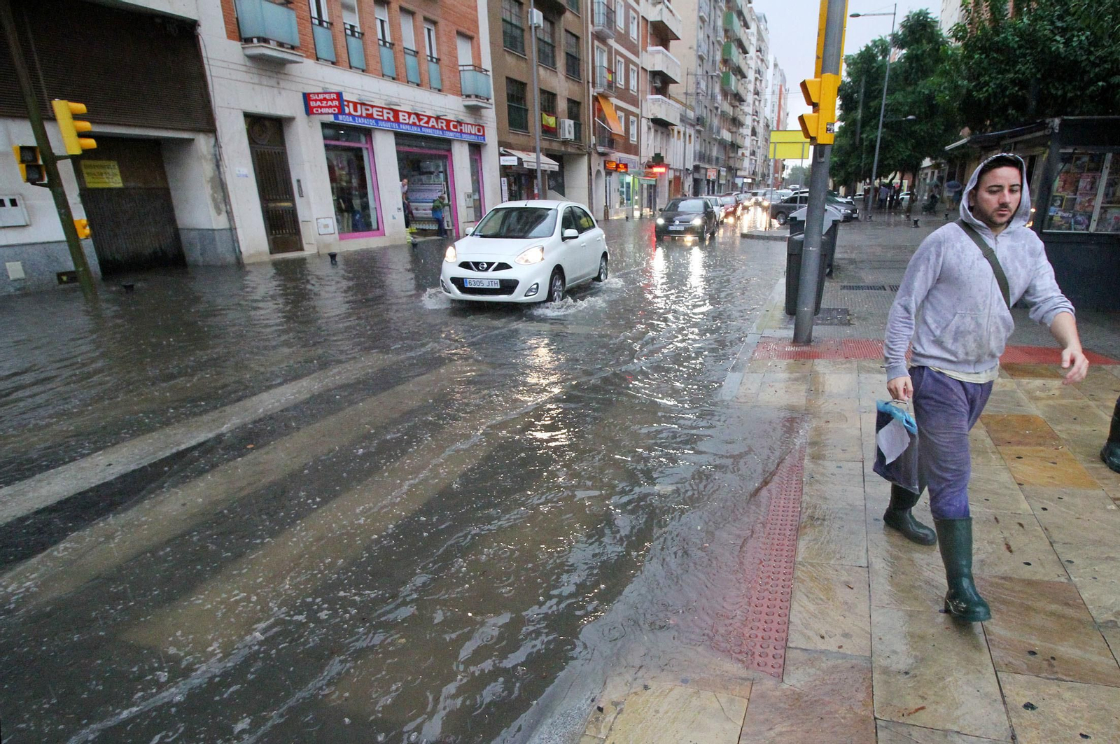Imágenes del temporal de lluvia en Huelva.