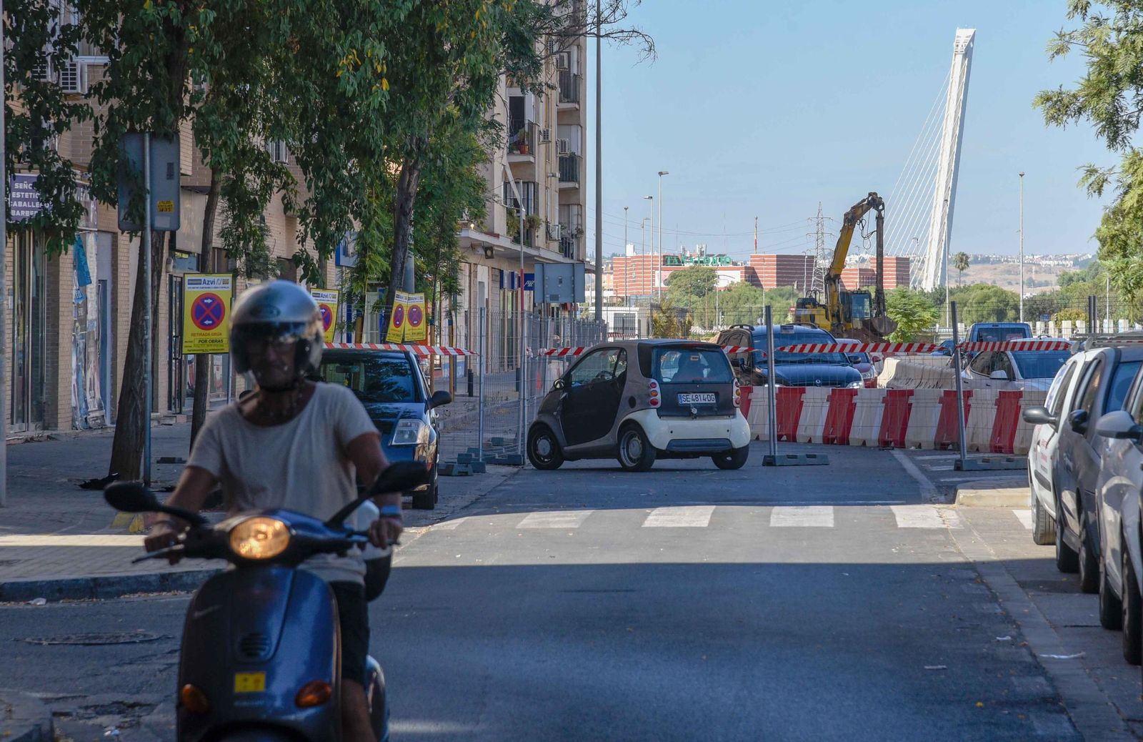 Las obras de la línea 3 del metro de Sevilla en Pino Montano