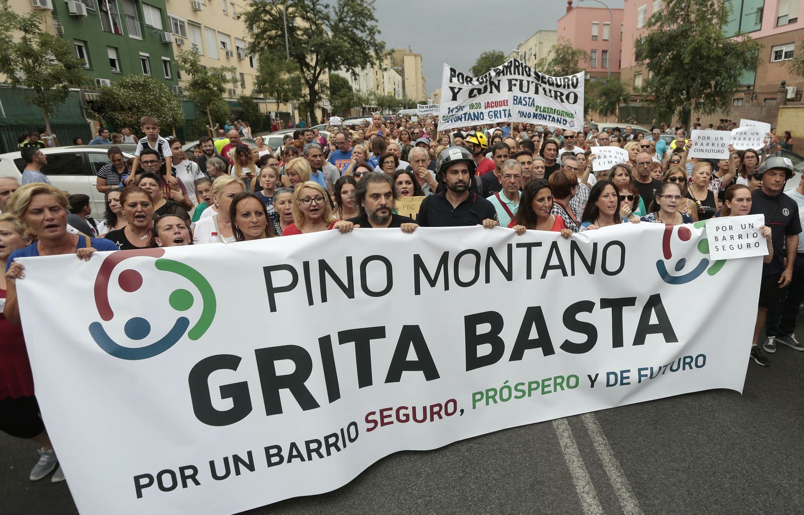 Manifestación contra la inseguridad en Pino Montano, el año pasado.