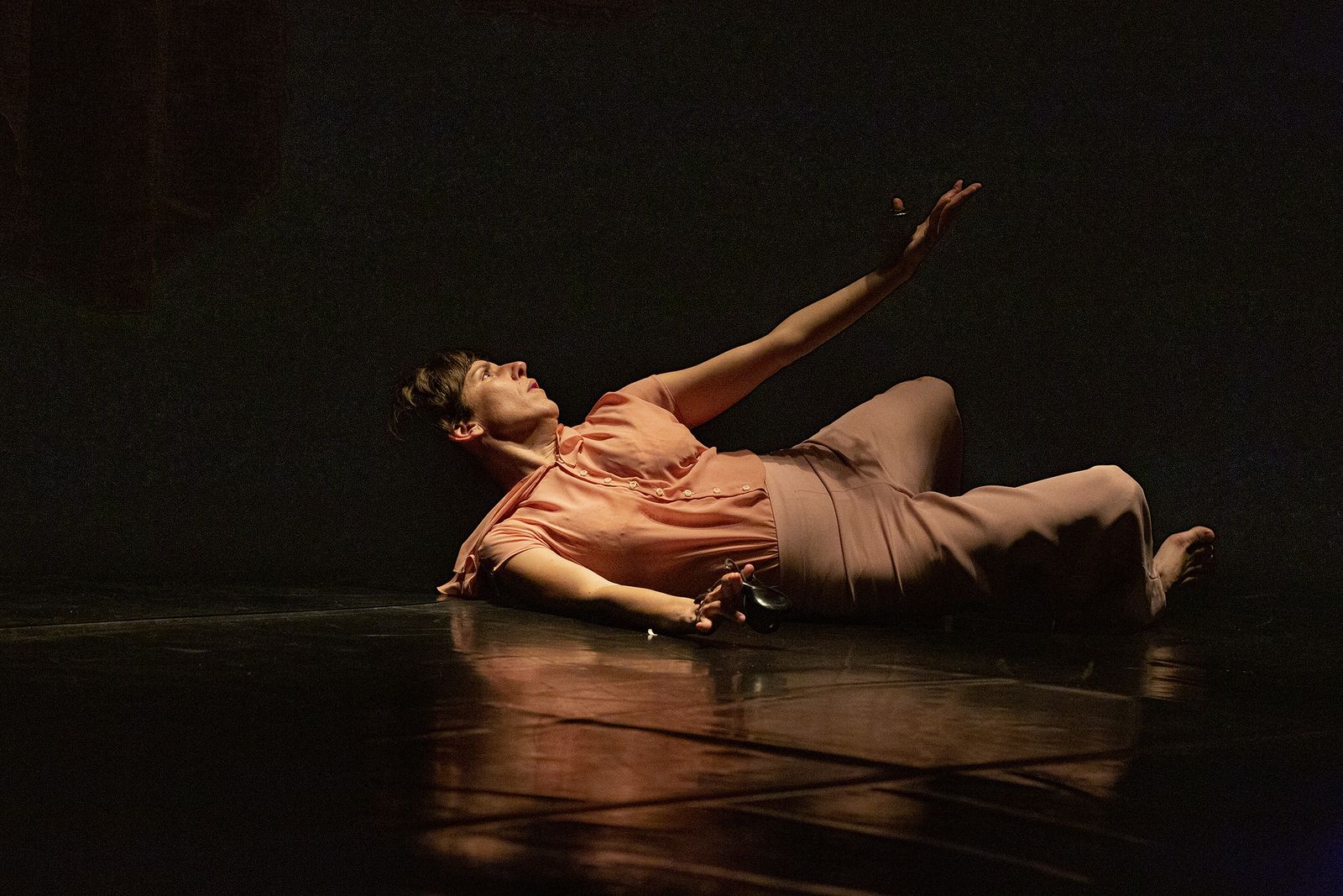 Una imagen de la bailarina durante el estreno de 'Woolf' en el Teatro Central.