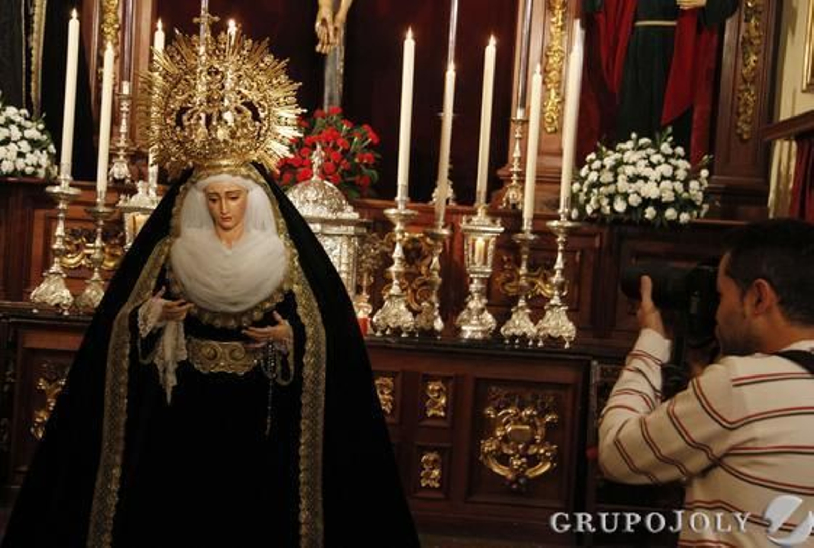 Imagen de la Dolorosa tras ser restaurada por Álvarez Duarte.  Foto: Victoria Hidalgo