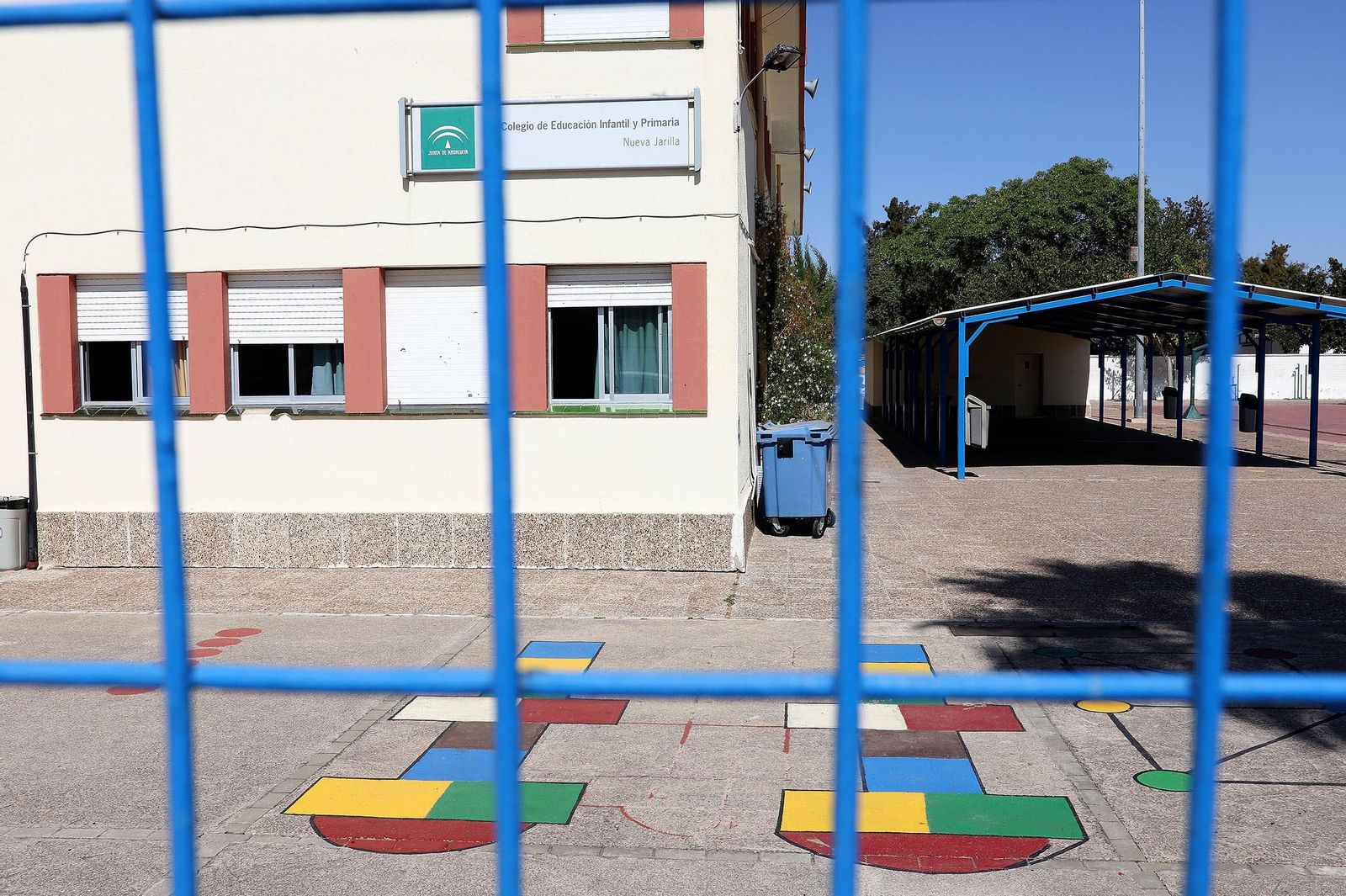 Imagen del colegio de Nueva Jarilla, donde el lunes está previsto reanudar las clases. Imagen del colegio de Nueva Jarilla, donde el lunes está previsto reanudar las clases.