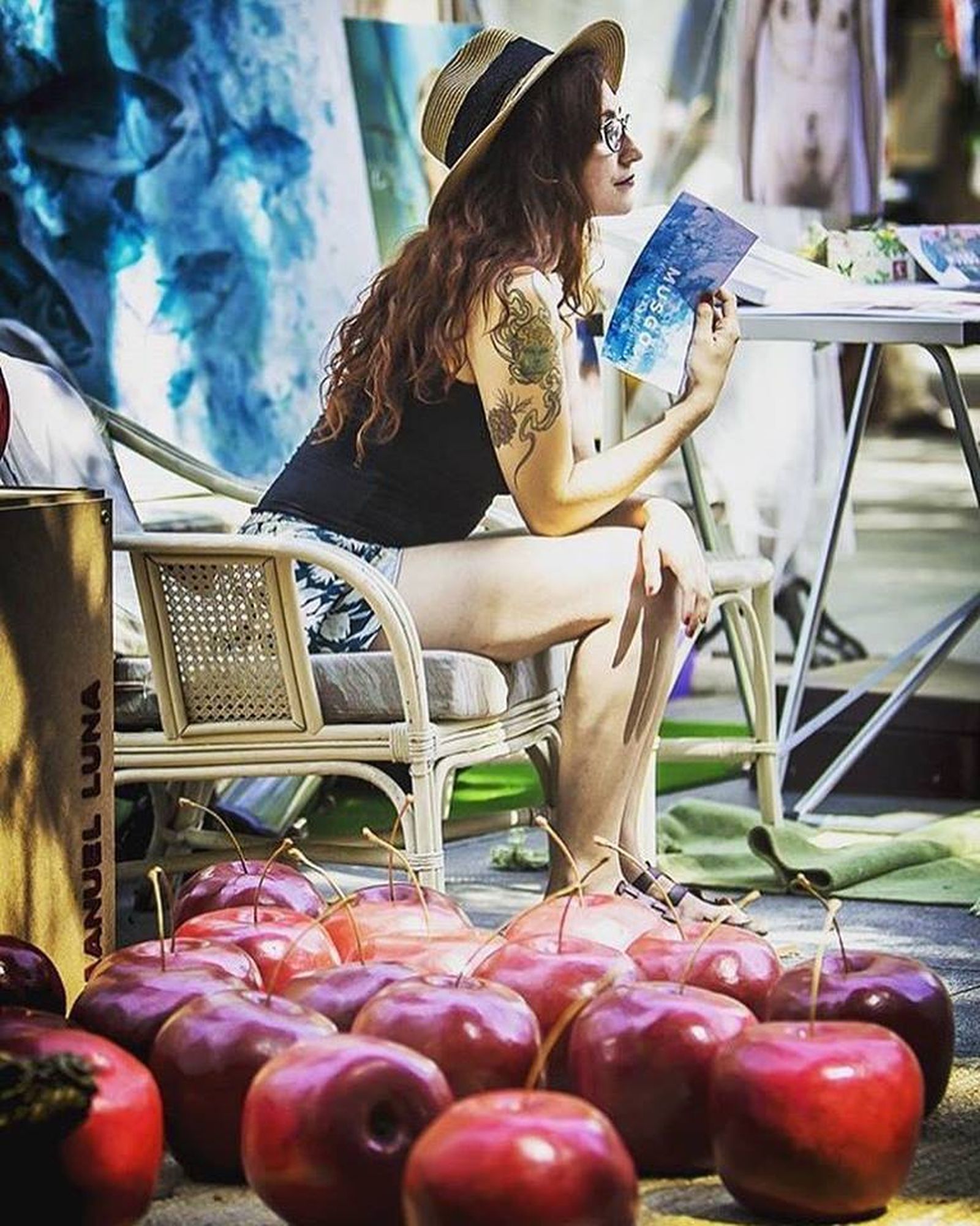 Una de las artistas participantes en una edición anterior de Barrunto.