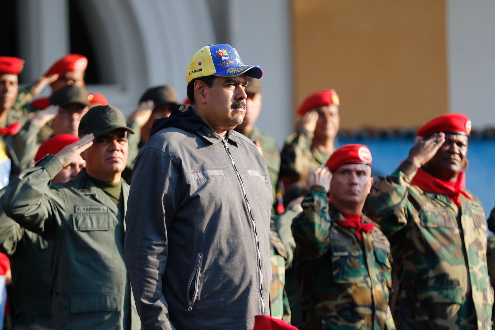 Nicolás Maduro, durante un acto con militares en Maracay.