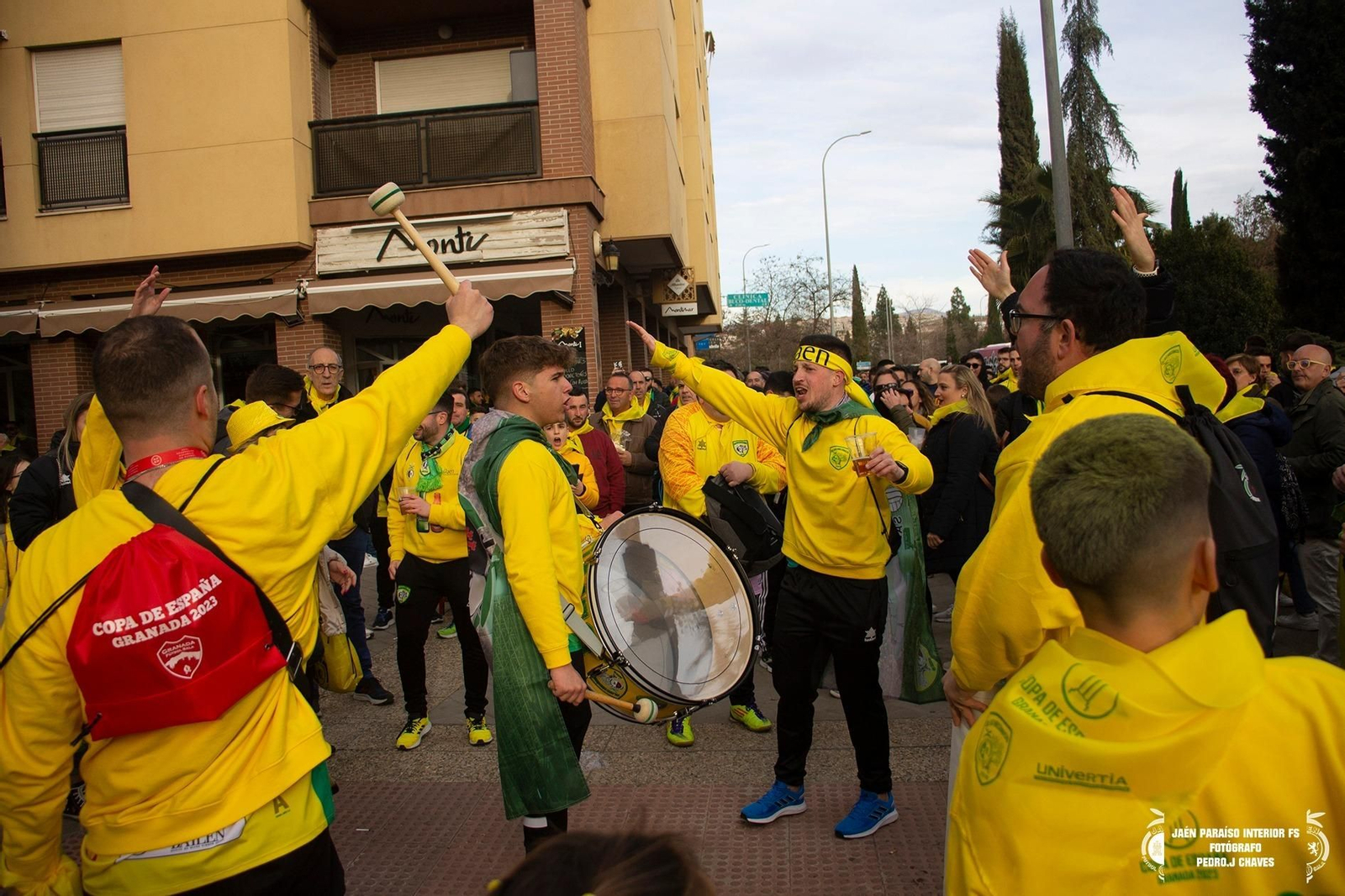 Afición del Jaén Paraíso Interior FS en Granada durante la Copa de España.