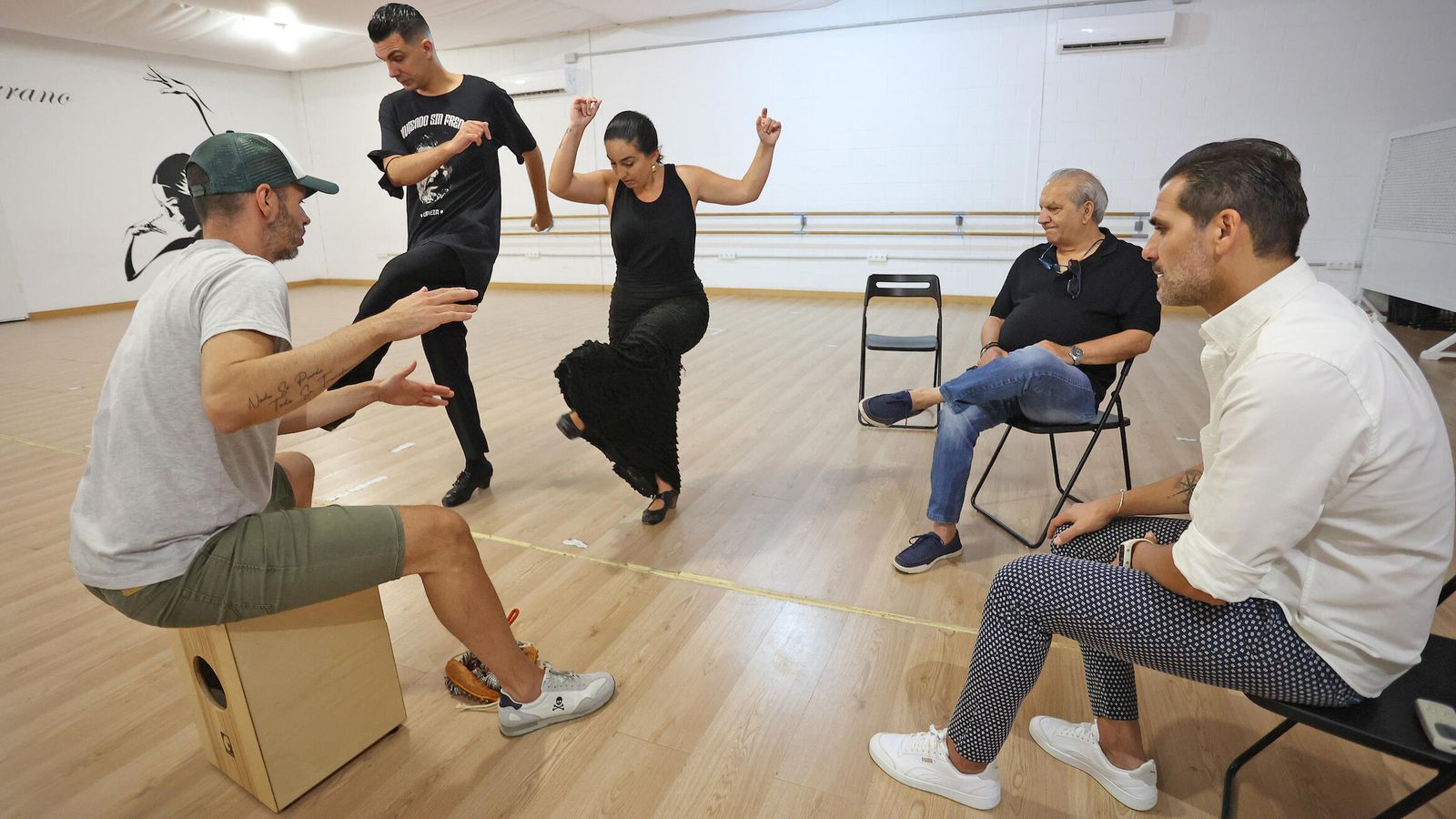 Un momento de los ensayos.