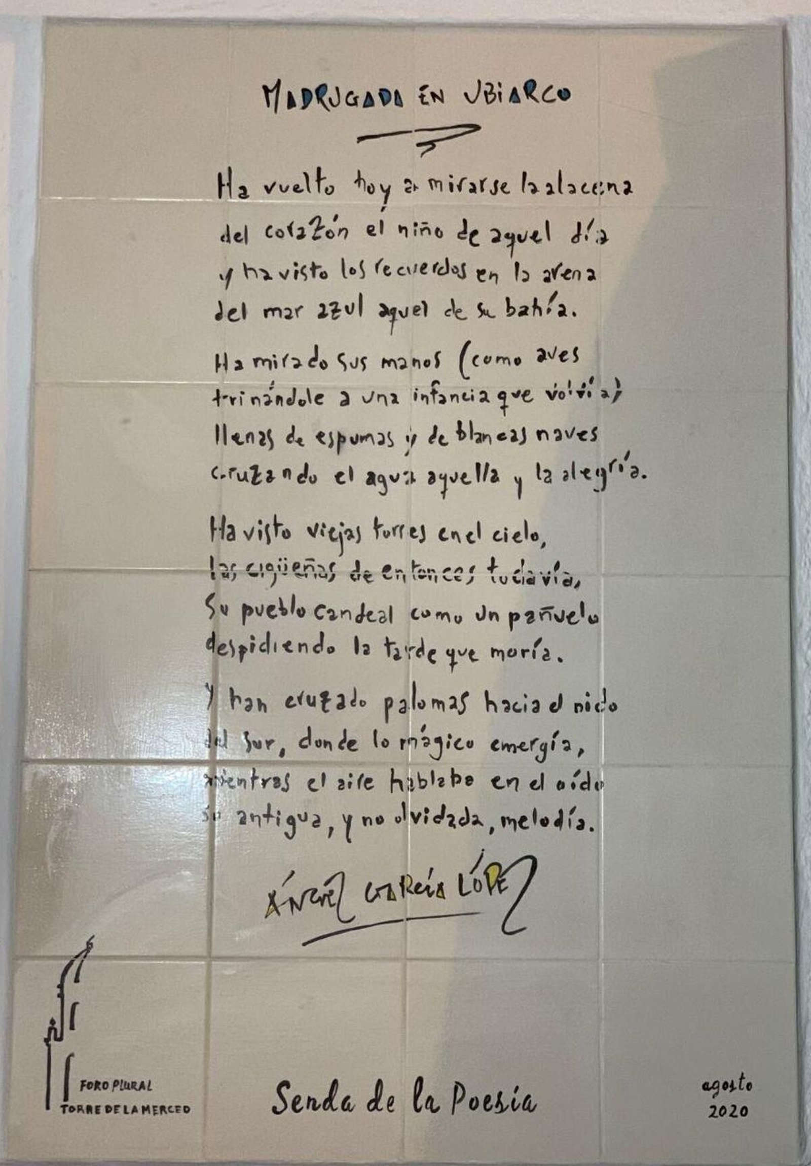 Descubre Rota a través de sus autores- Jueves Azulejo con el poema de Ángel García López que forma parte de este recorrido especial por Rota.