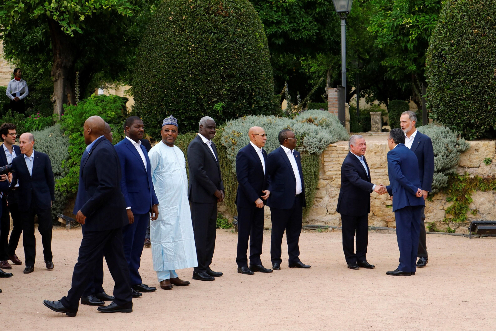 Los reyes Felipe VI y Abdalá II, en el Alcázar de los Reyes Cristianos de Córdoba