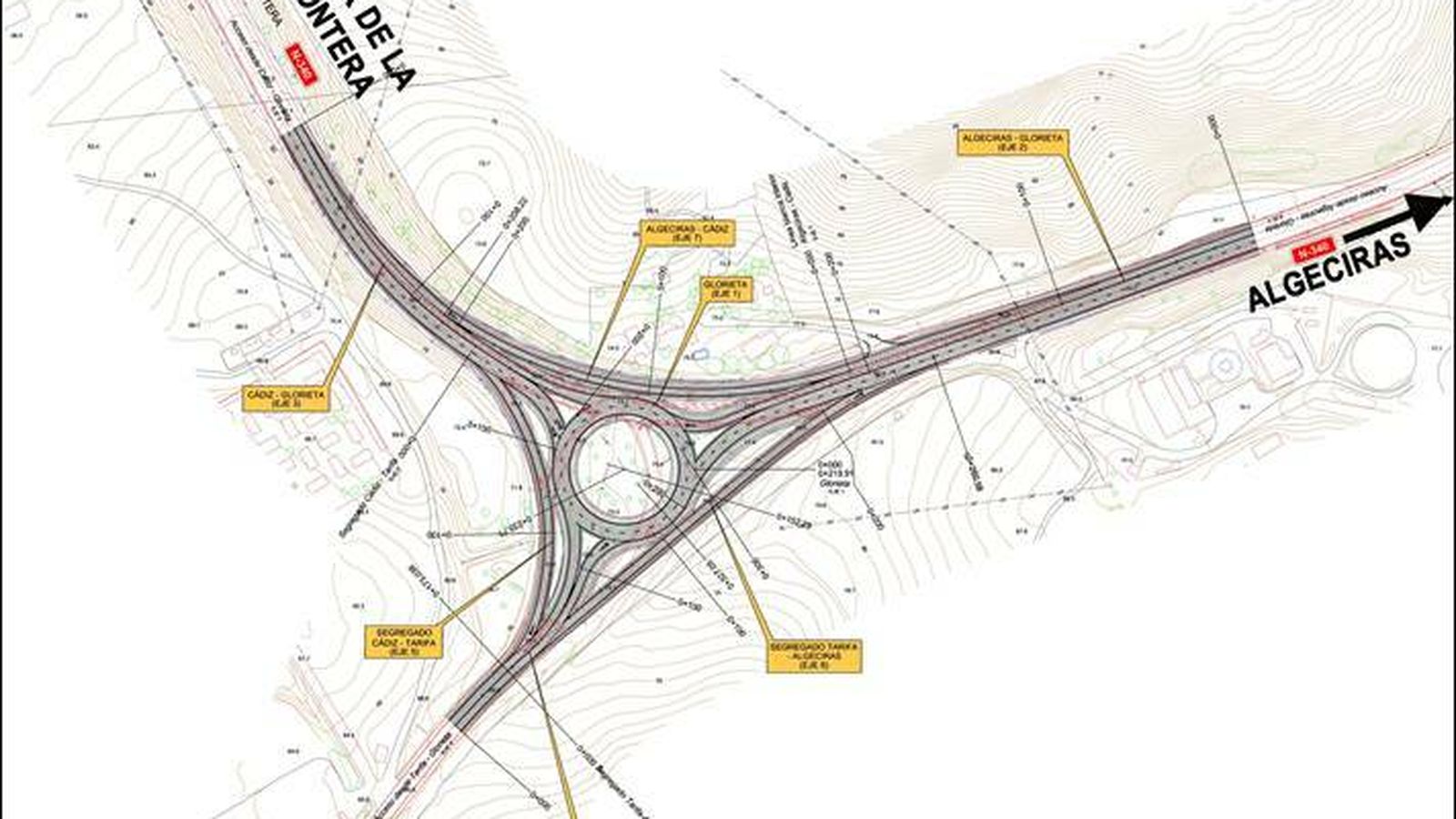 Proyecto de la nueva glorieta en la N-340.