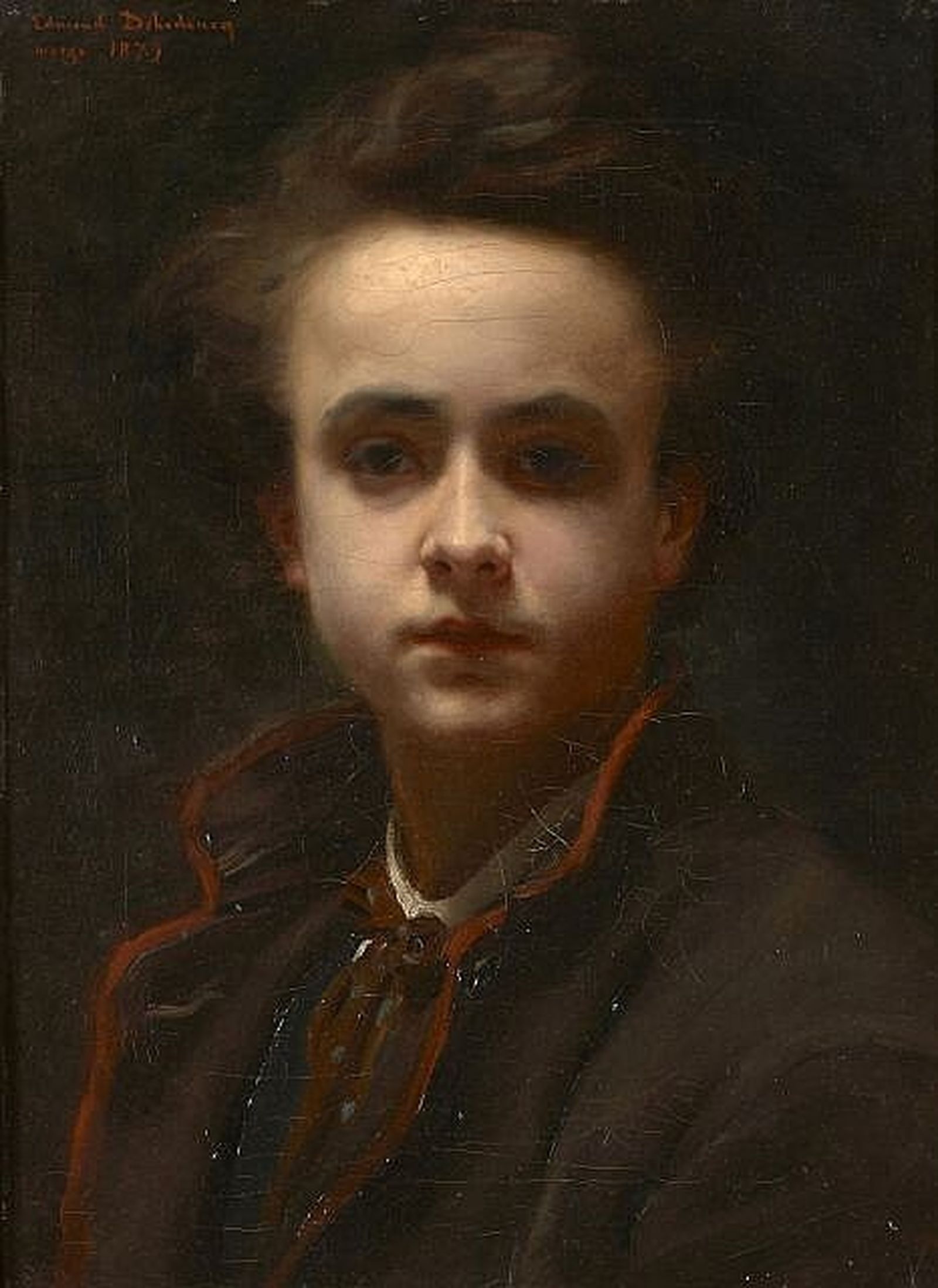 ‘Portrait de un jeune fille’, obra fechada en 1879.