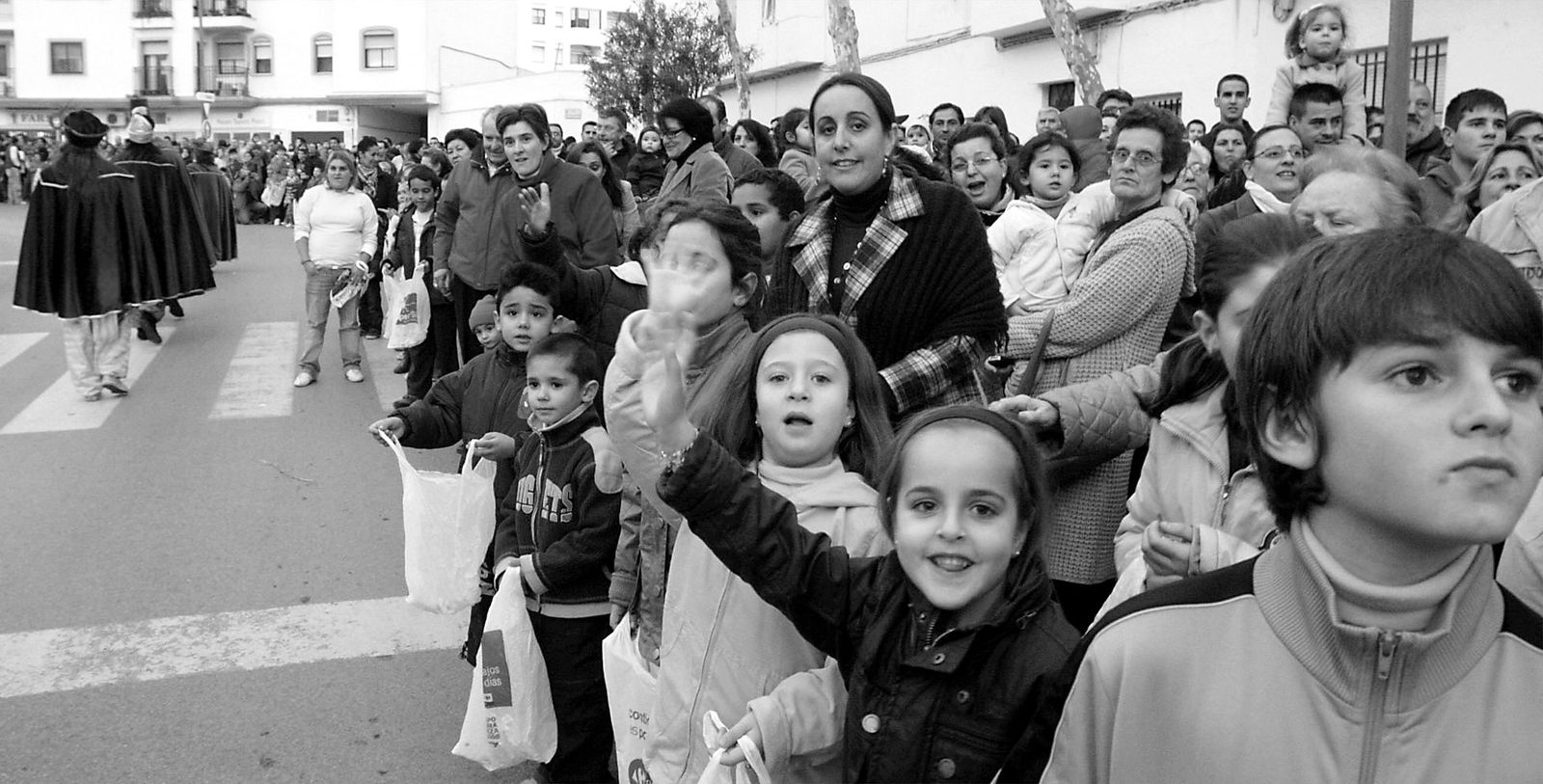 Ambiente en la calle Arenal, en la Cabalgata de Reyes del año 2009