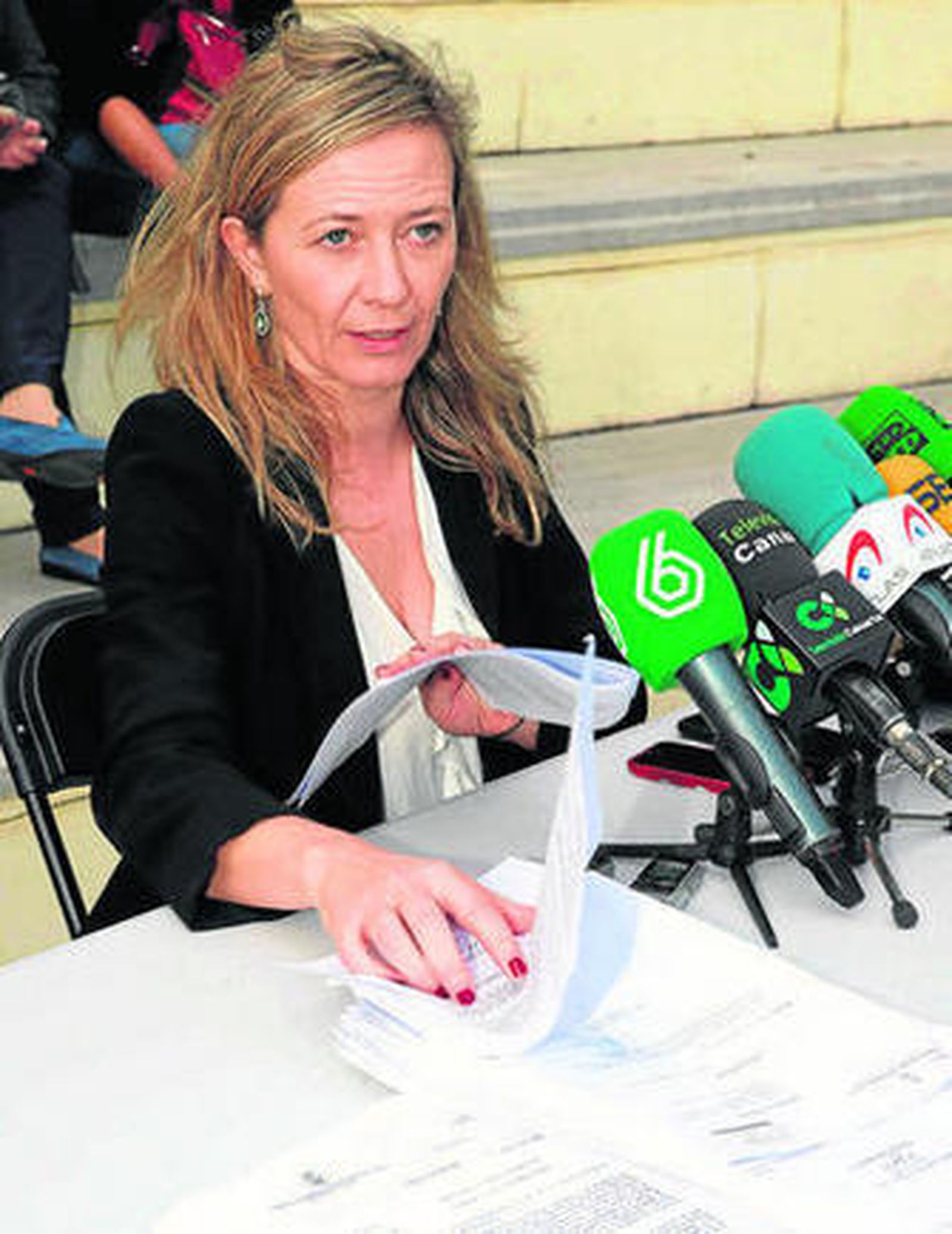 Victoria Rosell, ayer durante su intervención en Las Palmas.