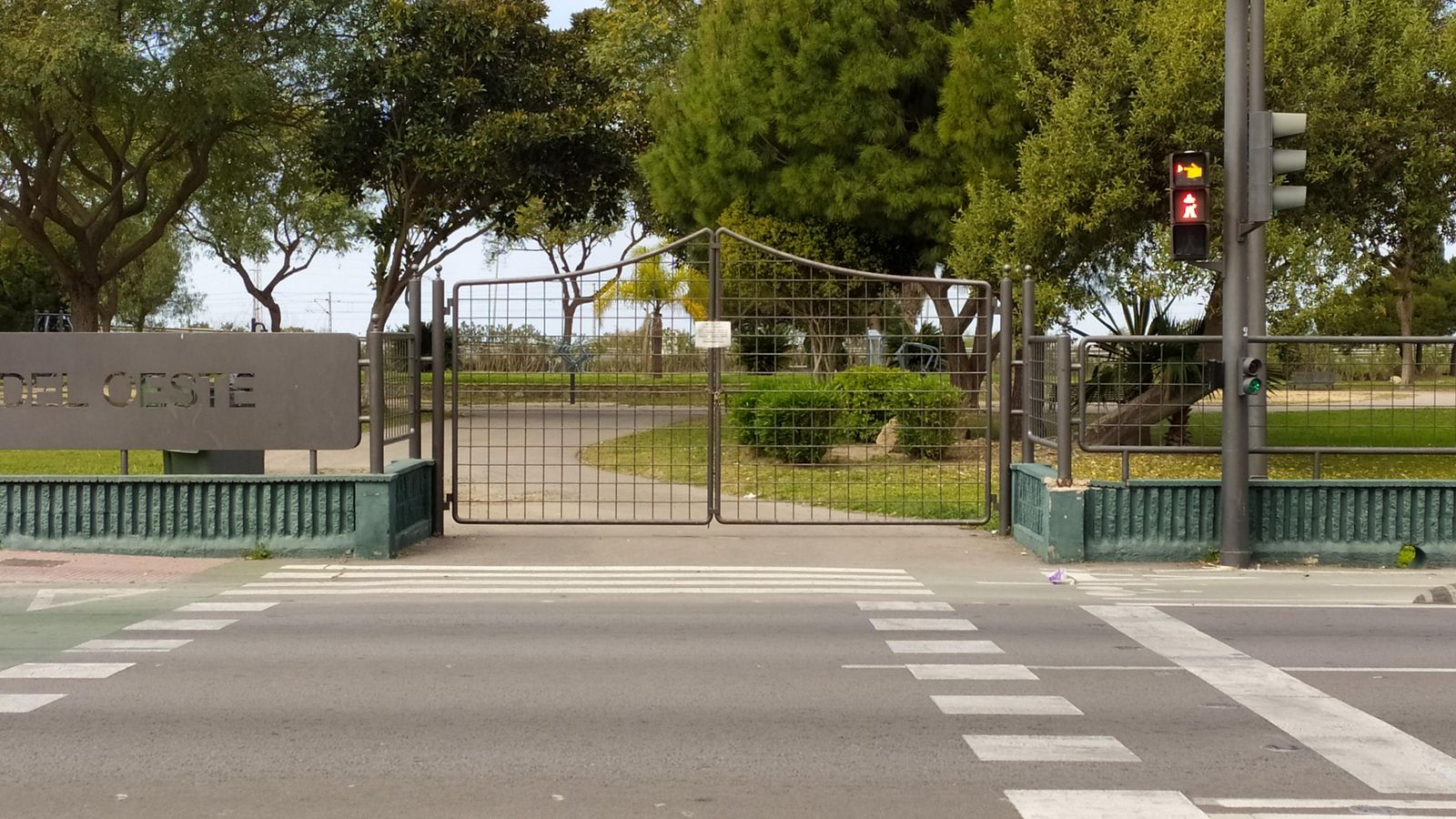 El Parque del Oeste, cerrado.