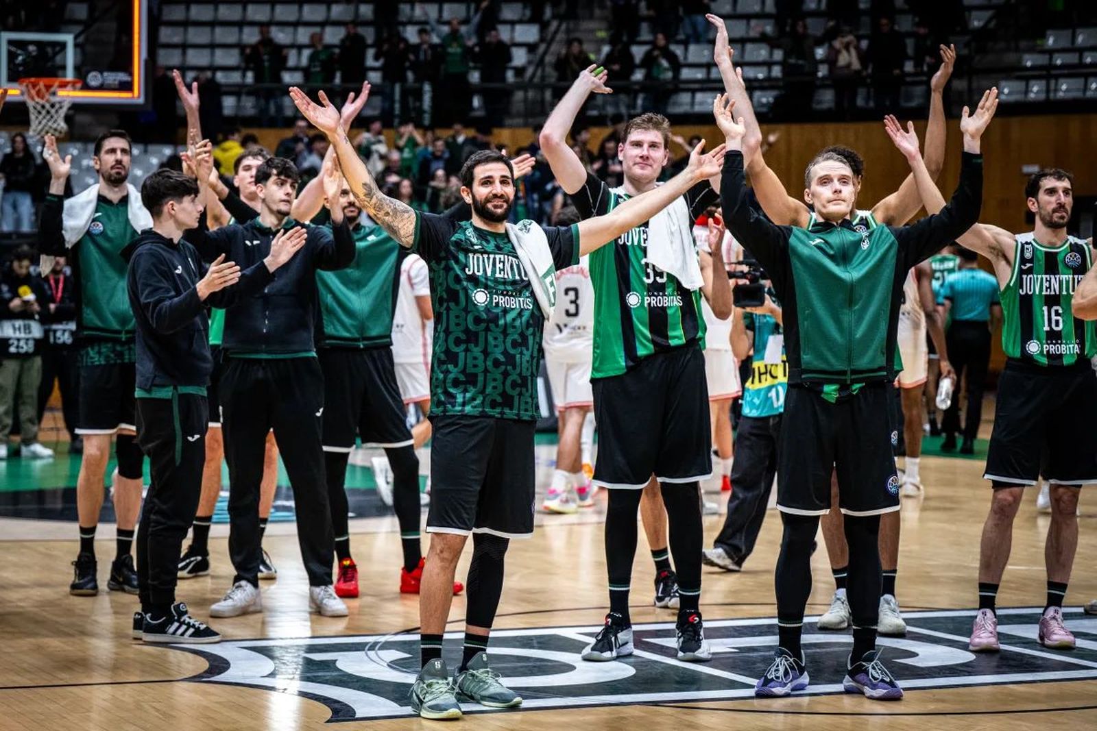Los jugadores del Joventut.
