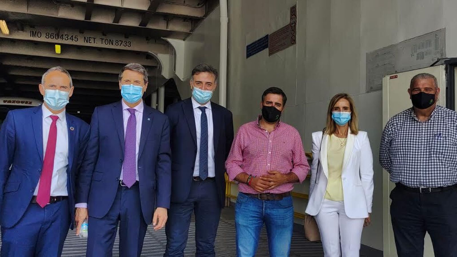 Cristóbal Cano, Manuel Piedra, Jesús Javier Perea, Santiago Yerga, Pedro Fernández, Manuela Parralo y Gerardo Landaluce