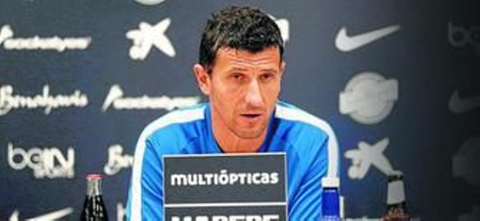 Javi Gracia, durante la rueda de prensa de ayer.