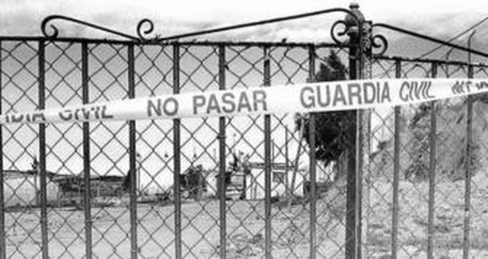 Una finca de El Berrueco, precintada por la Guardia Civil, en una foto de archivo.