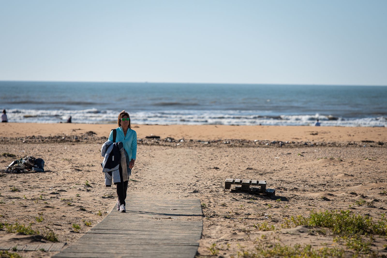 Imágenes de la mañana primaveral del 26 de diciembre en las playas de Huelva