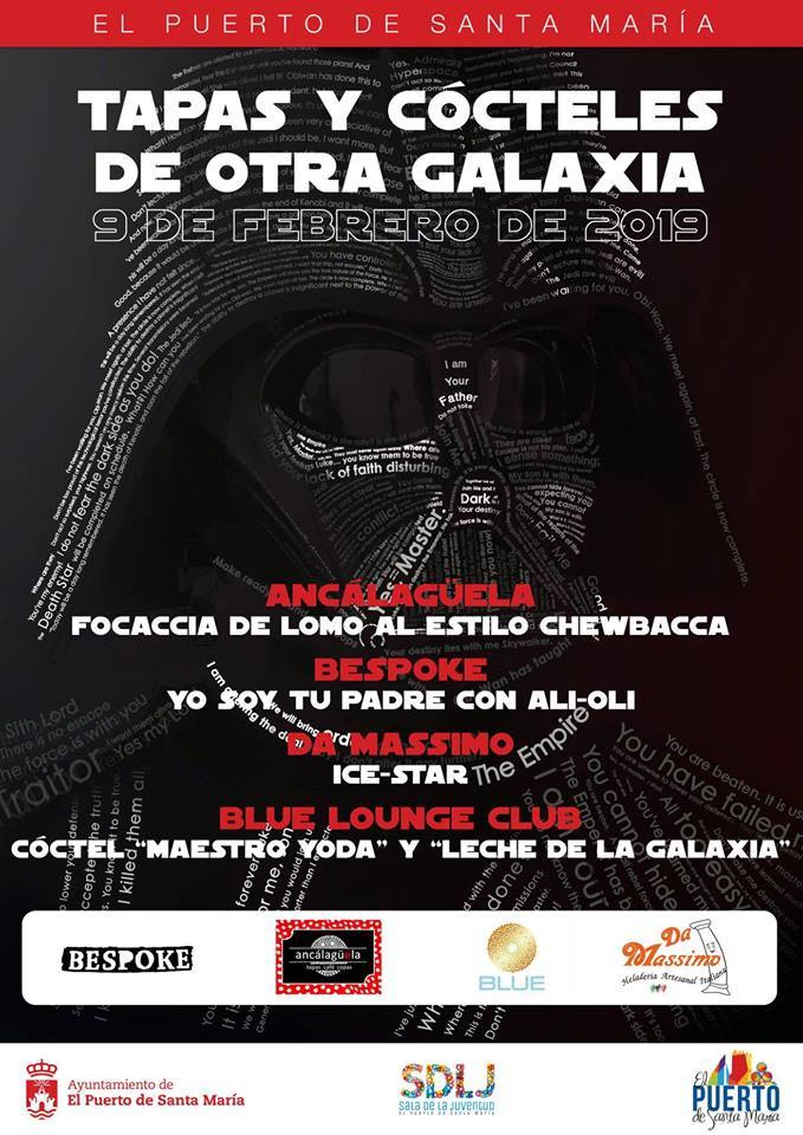Cartel anunciador del primer evento de Star Wars organizado en El Puerto por la Concejalía de Juventud.