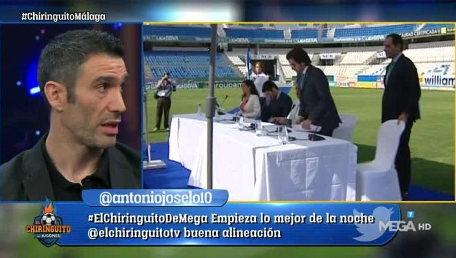 Un momento de la entrevista a Sanz en El Chiringuito.