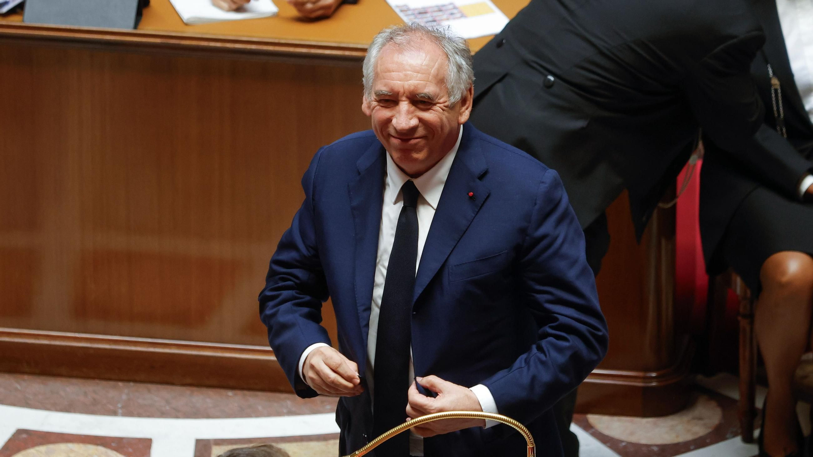 François Bayrou, durante la moción de confianza de este lunes