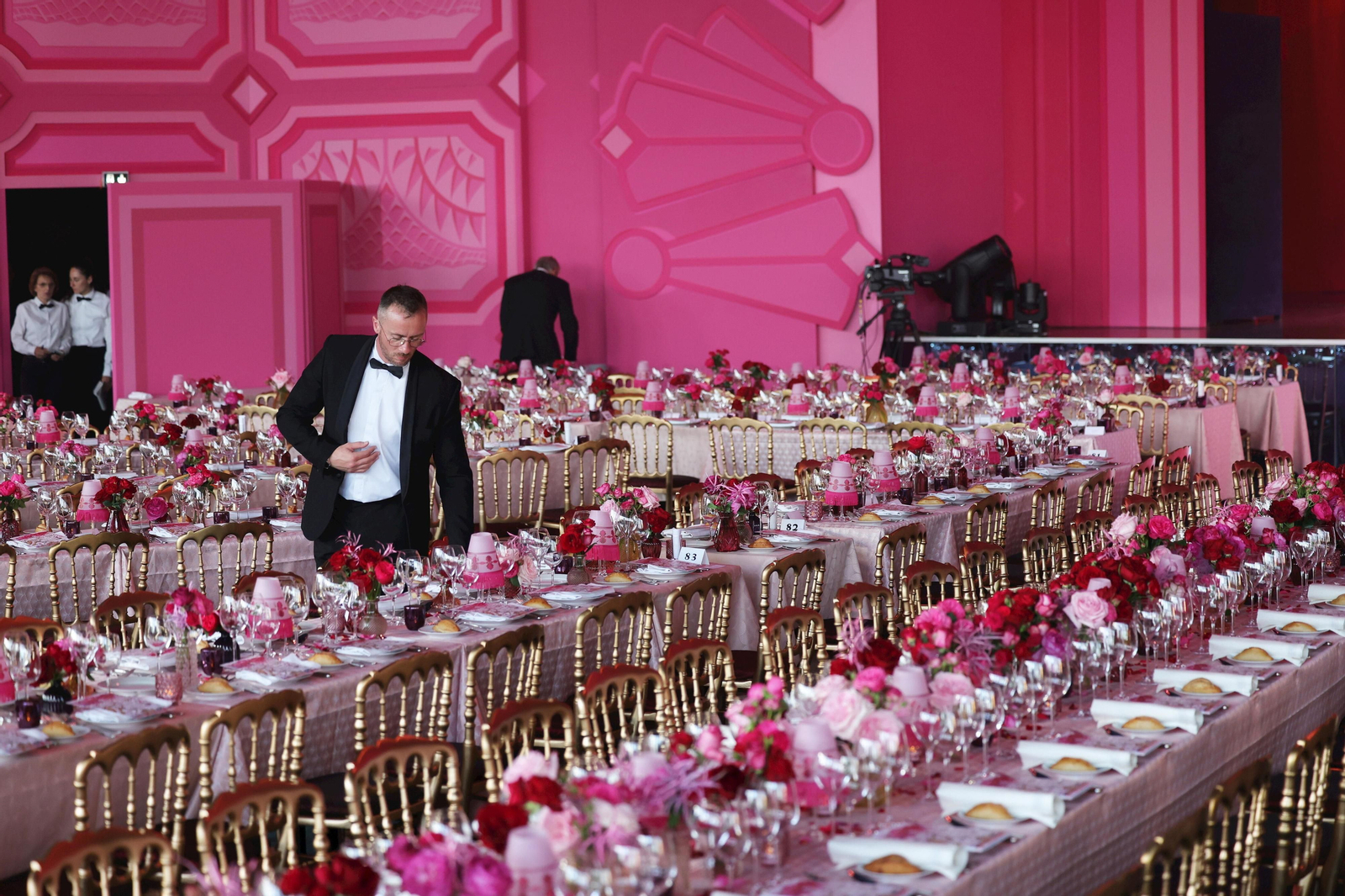 Un aspecto del salón de la cena del Baile de la Rosa