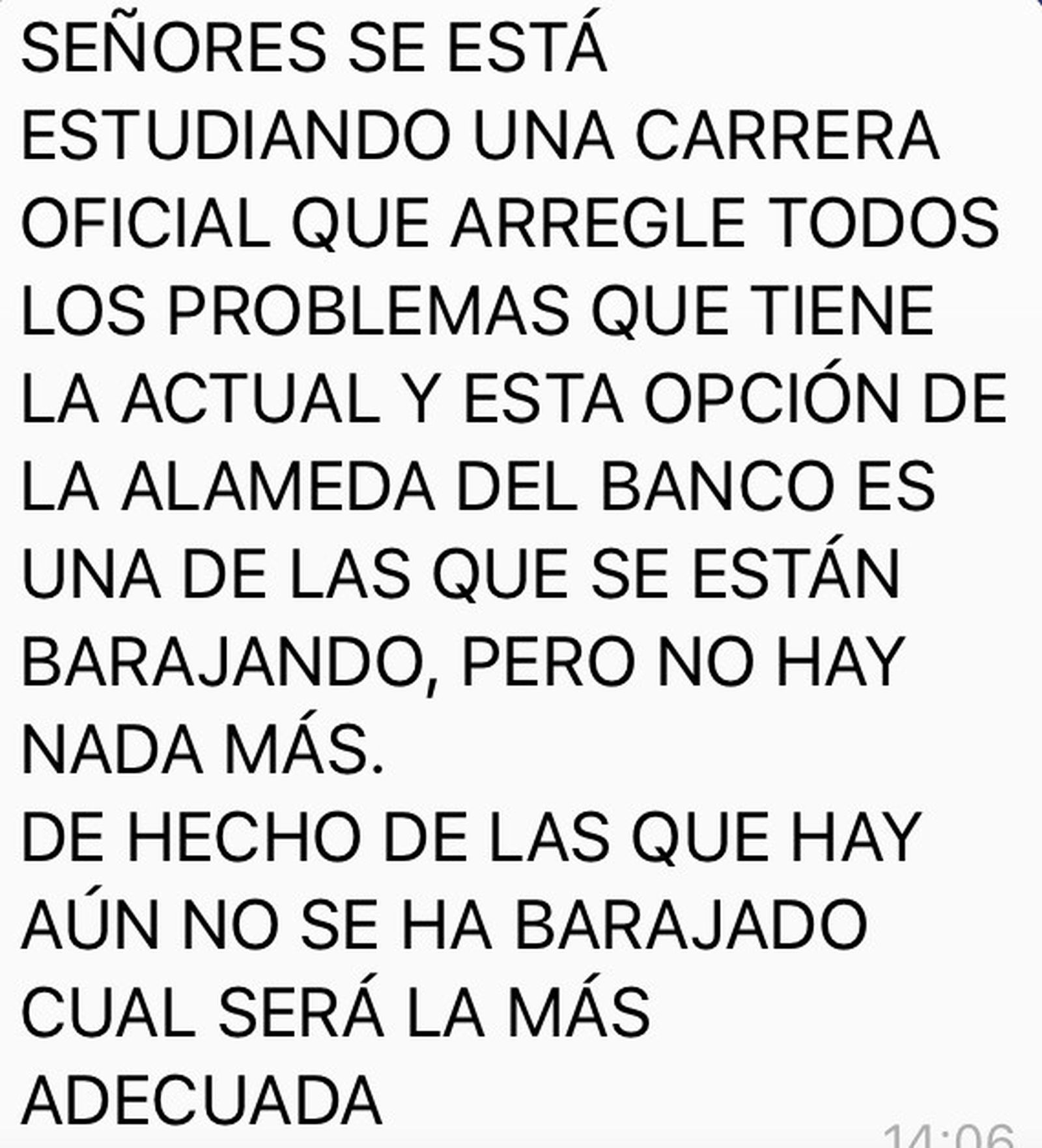 Mensaje del presidente