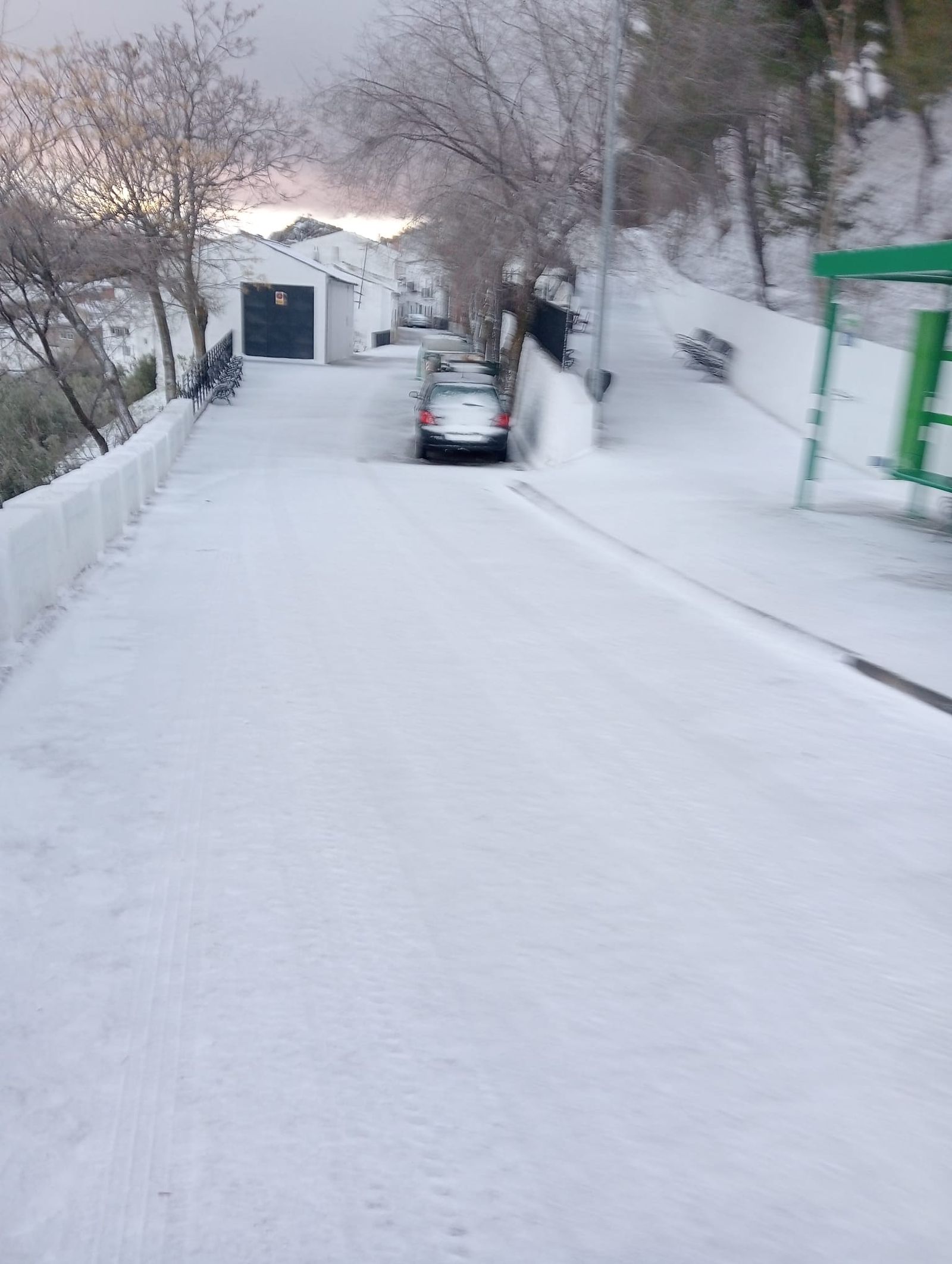 Nieve en Huelma y Solera.