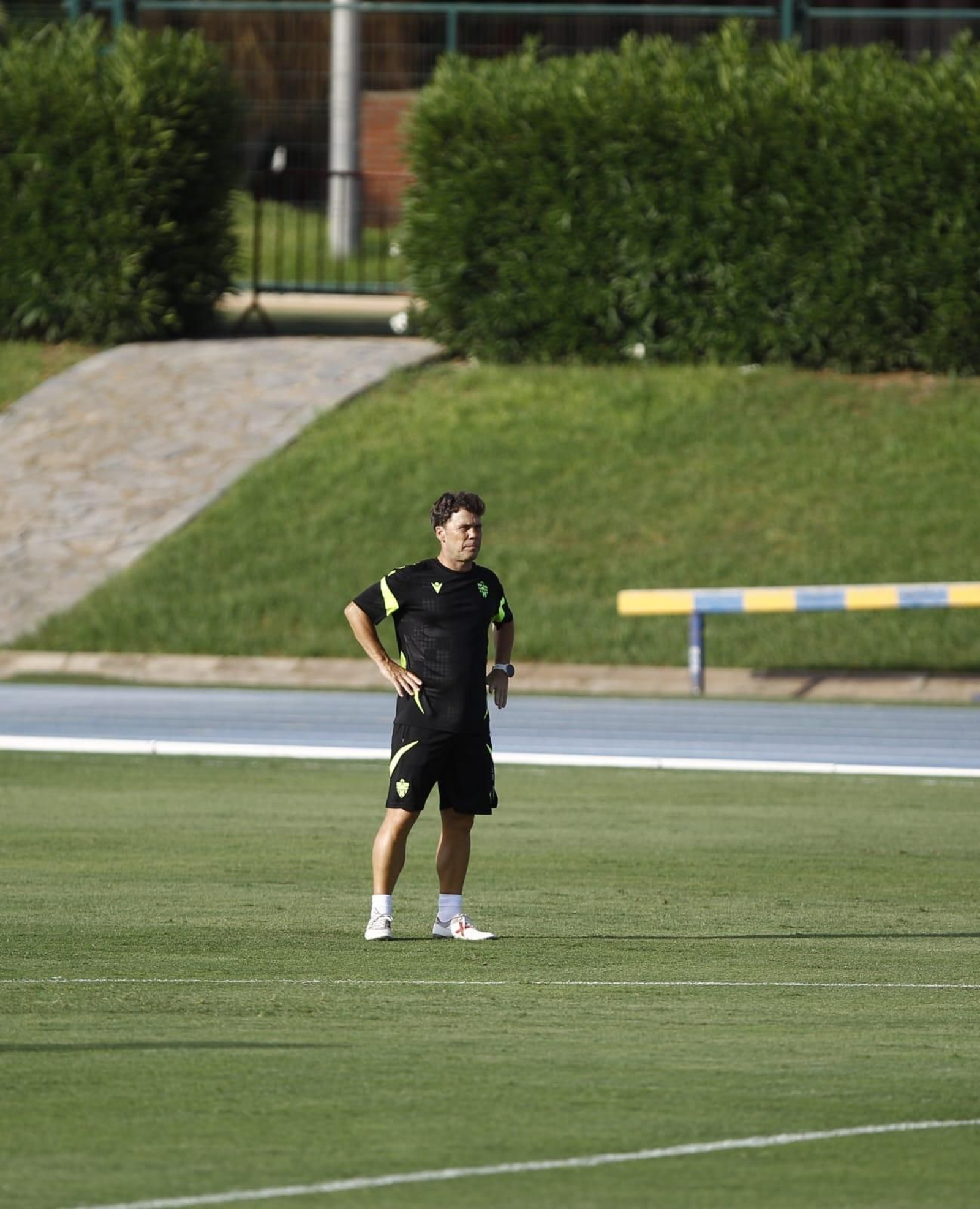 Rubi durante uno de los entrenamientos de esta semana en el anexo