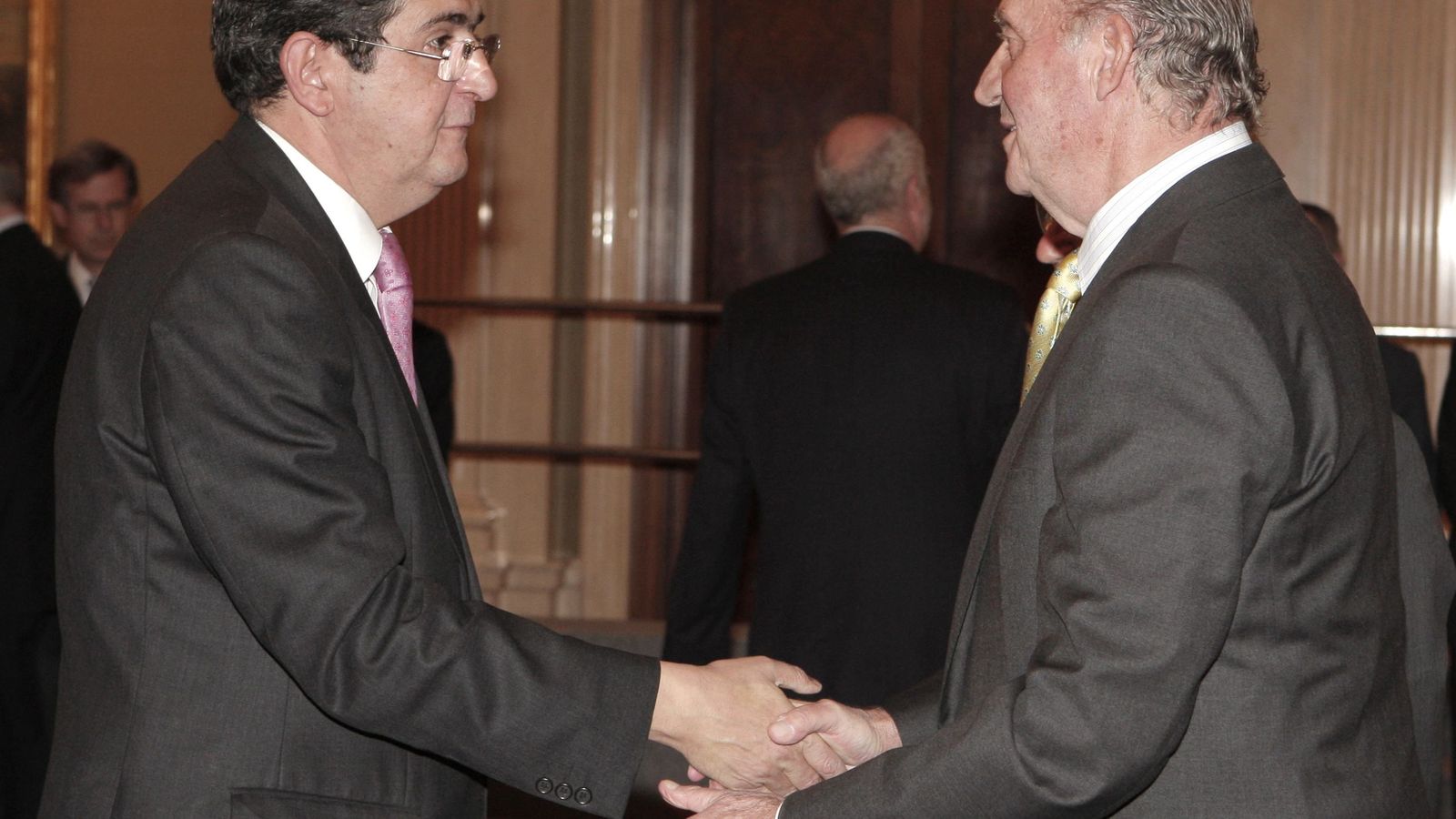 José Joaquín Gallardo en una audiencia con el Rey Juan Carlos I.